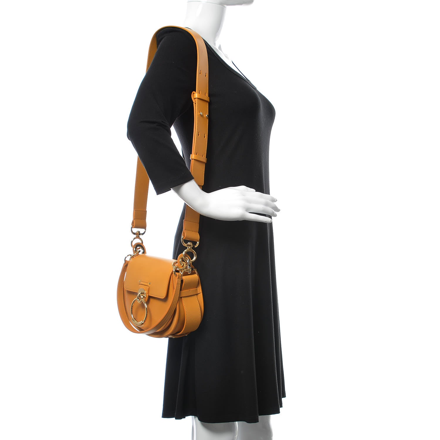 Chloe Calfskin Small Tess Bag Burning Camel 2 of 10