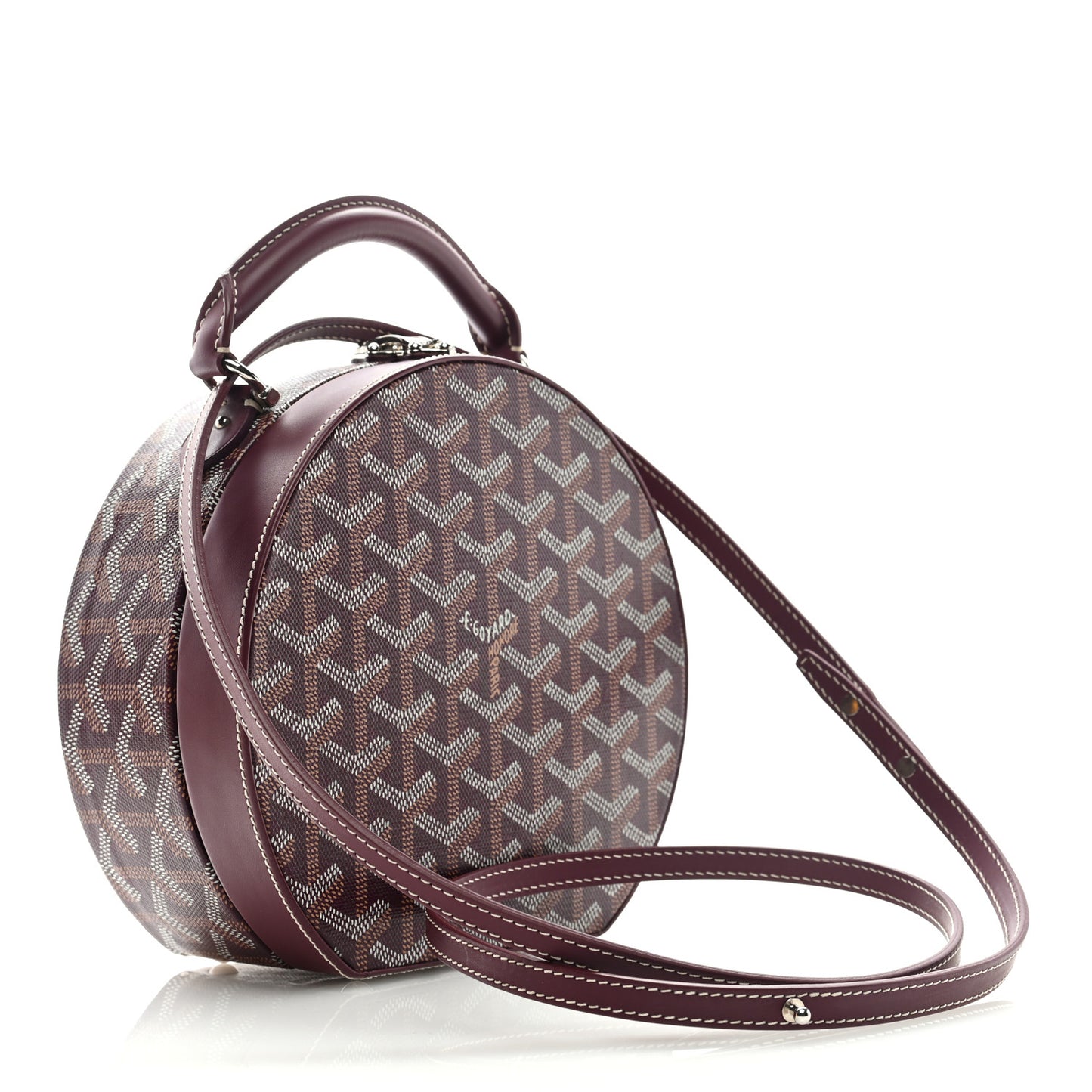 Goyardine Alto Hatbox Burgundy