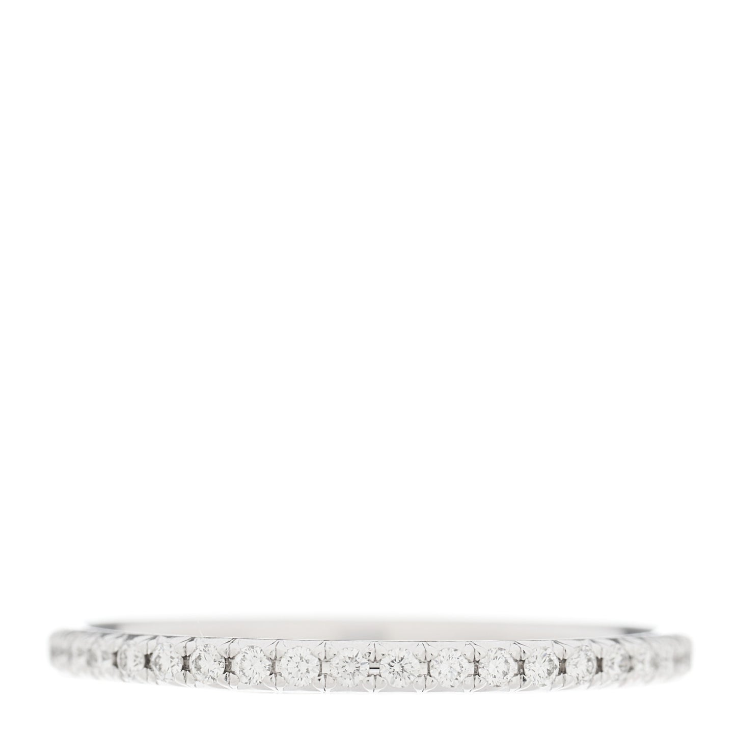 18K White Gold Diamond Metro Band Ring 50 5.5