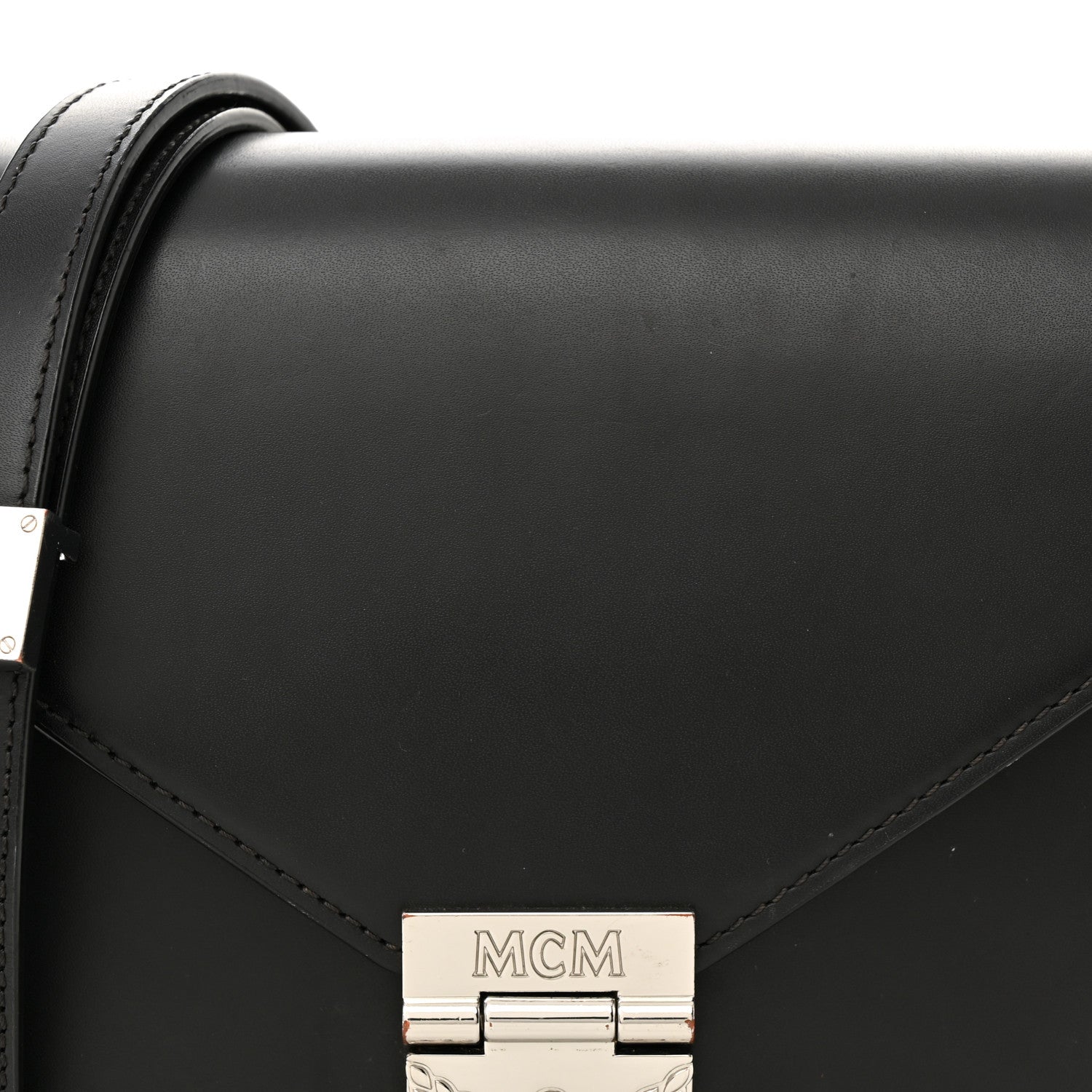 MCM Calfskin Patricia Park Avenue Crossbody Bag Black 7 of 18