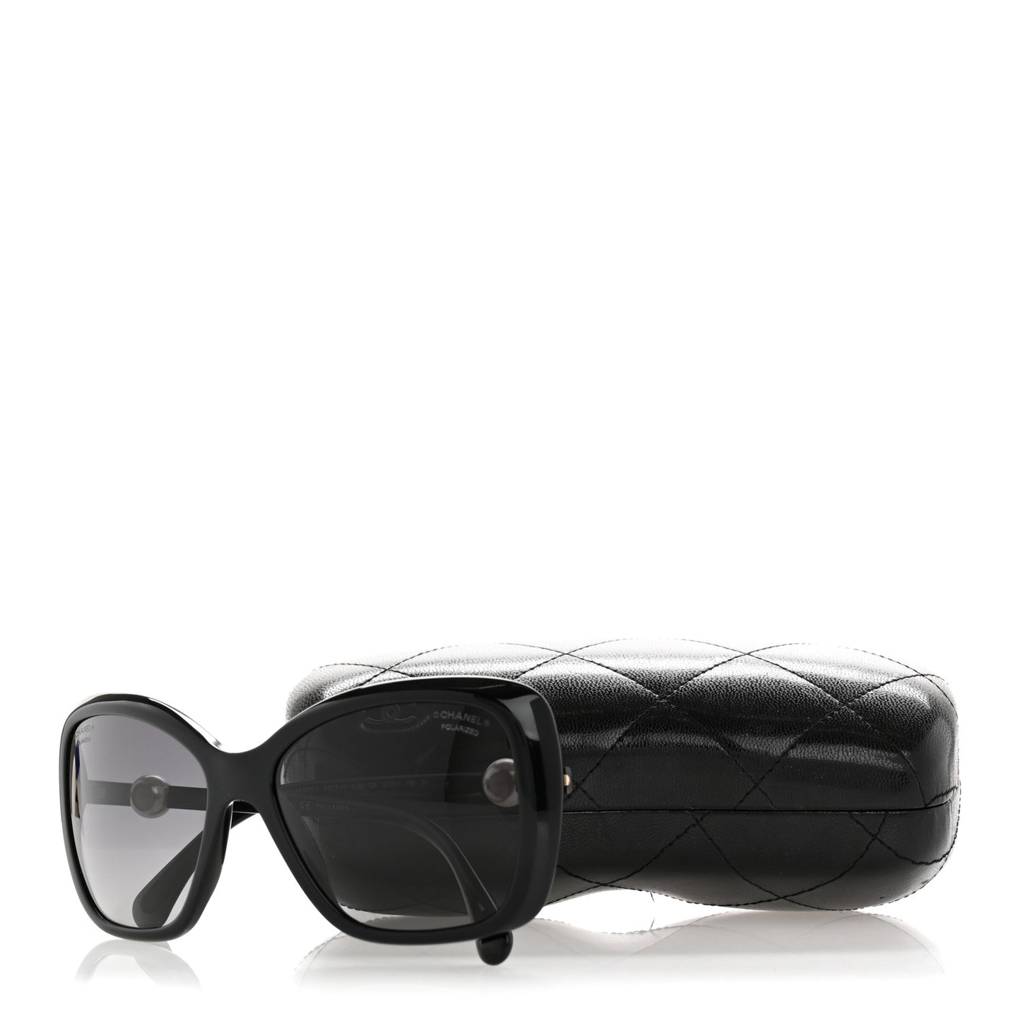 Pearl Polarized Square Sunglasses 5303-H Black