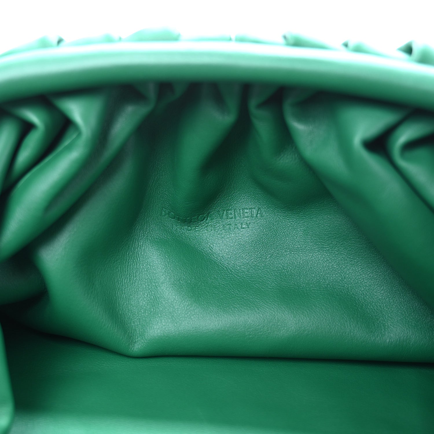 Bottega Veneta Smooth Butter Calf The Pouch Oversized Clutch Racing Green 6 of 11
