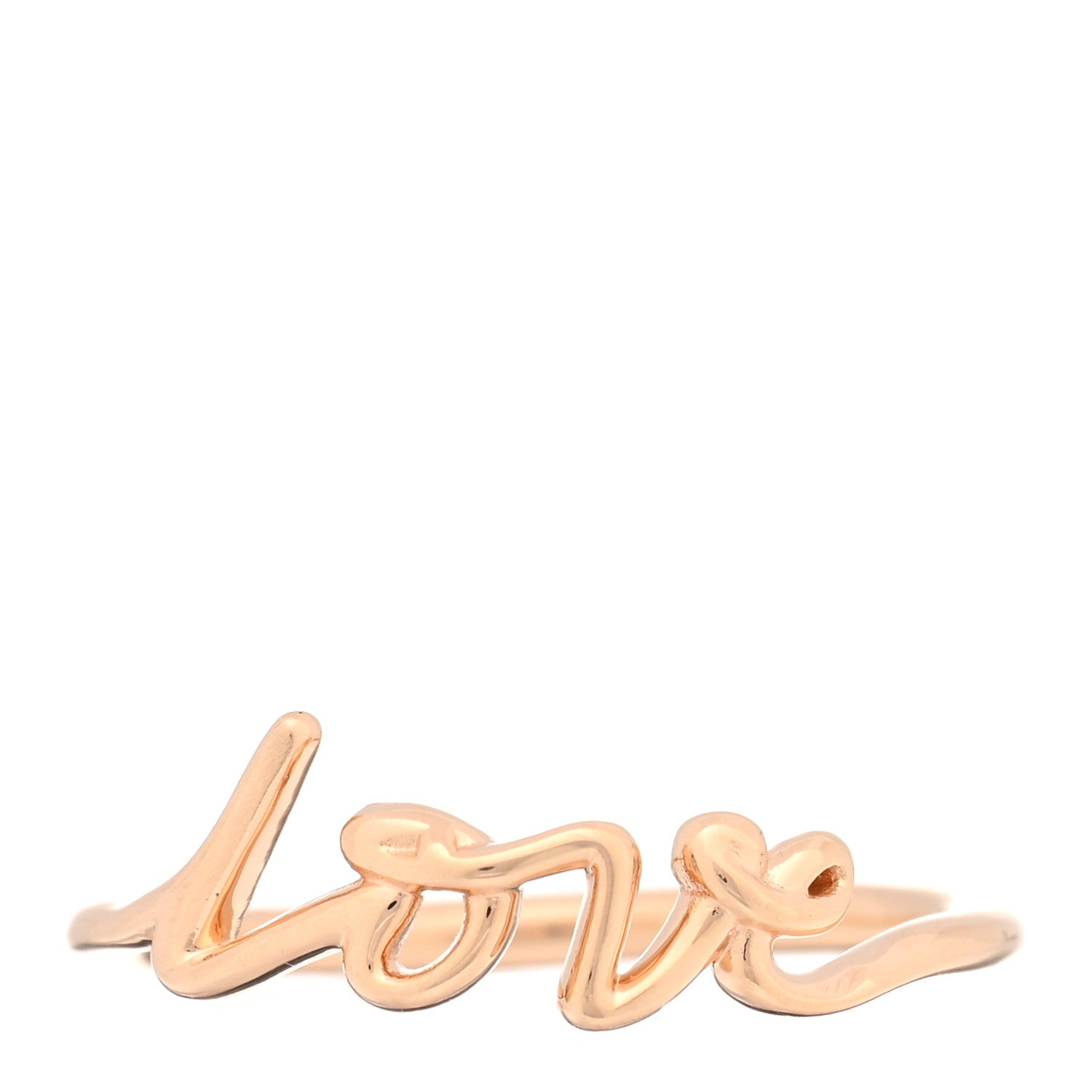Tiffany 18K Rose Gold Mini Paloma's Graffiti Love Ring 54 7