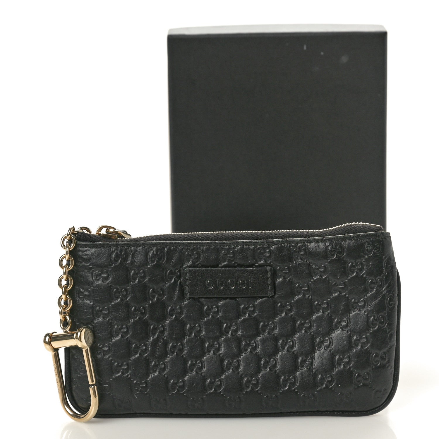 Gucci Microguccissima Key Ring Coin Case Black 9 of 9