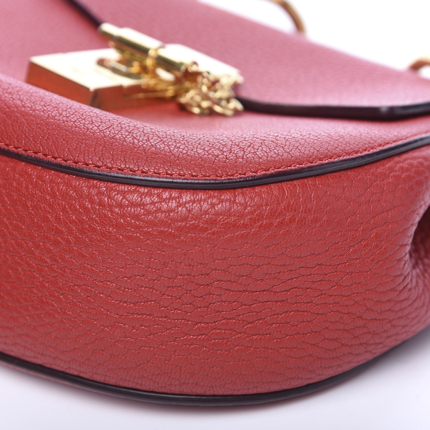 Grained Lambskin Mini Drew Shoulder Bag Intense Red