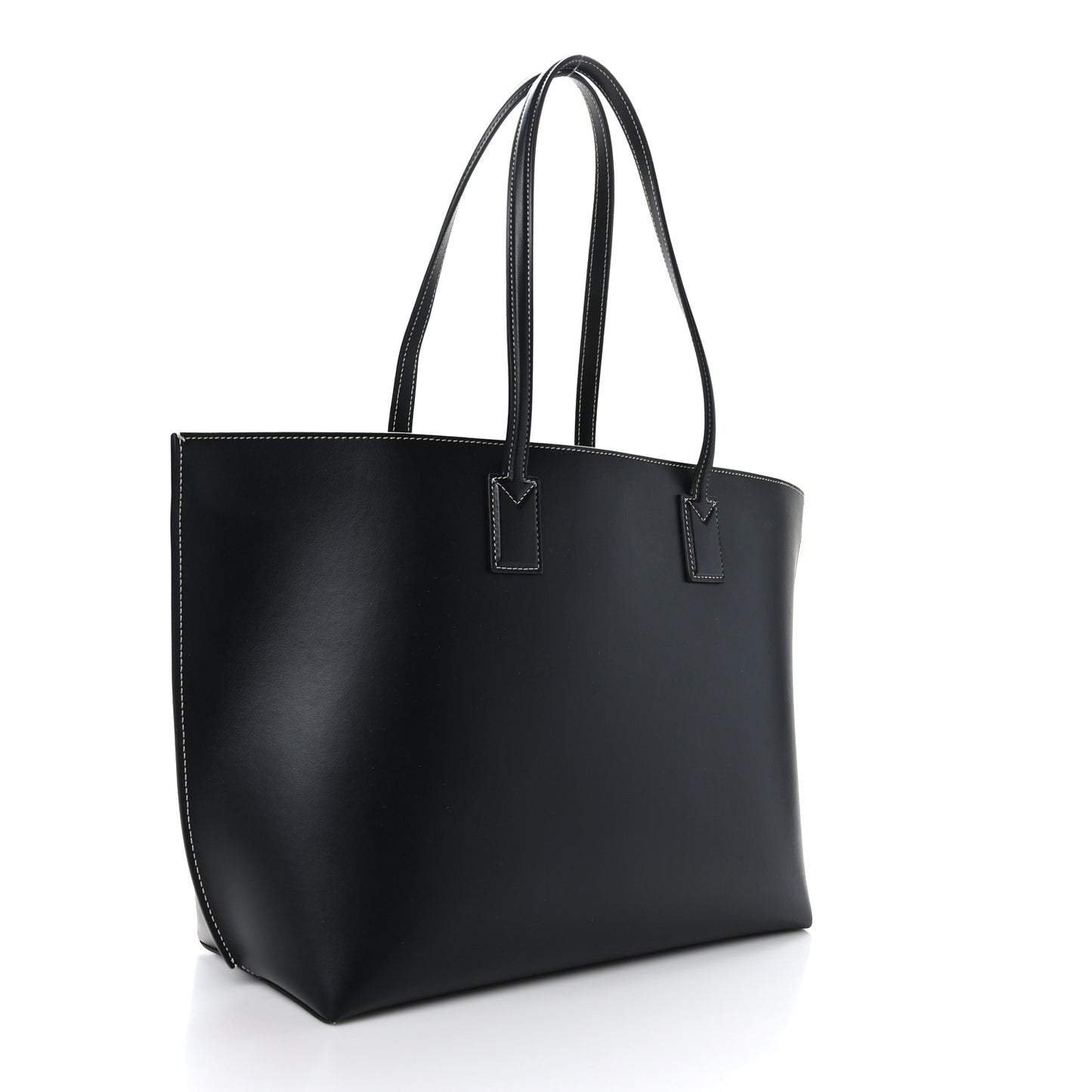 Calfskin Monogram Motif TB Medium Soft Tote Black