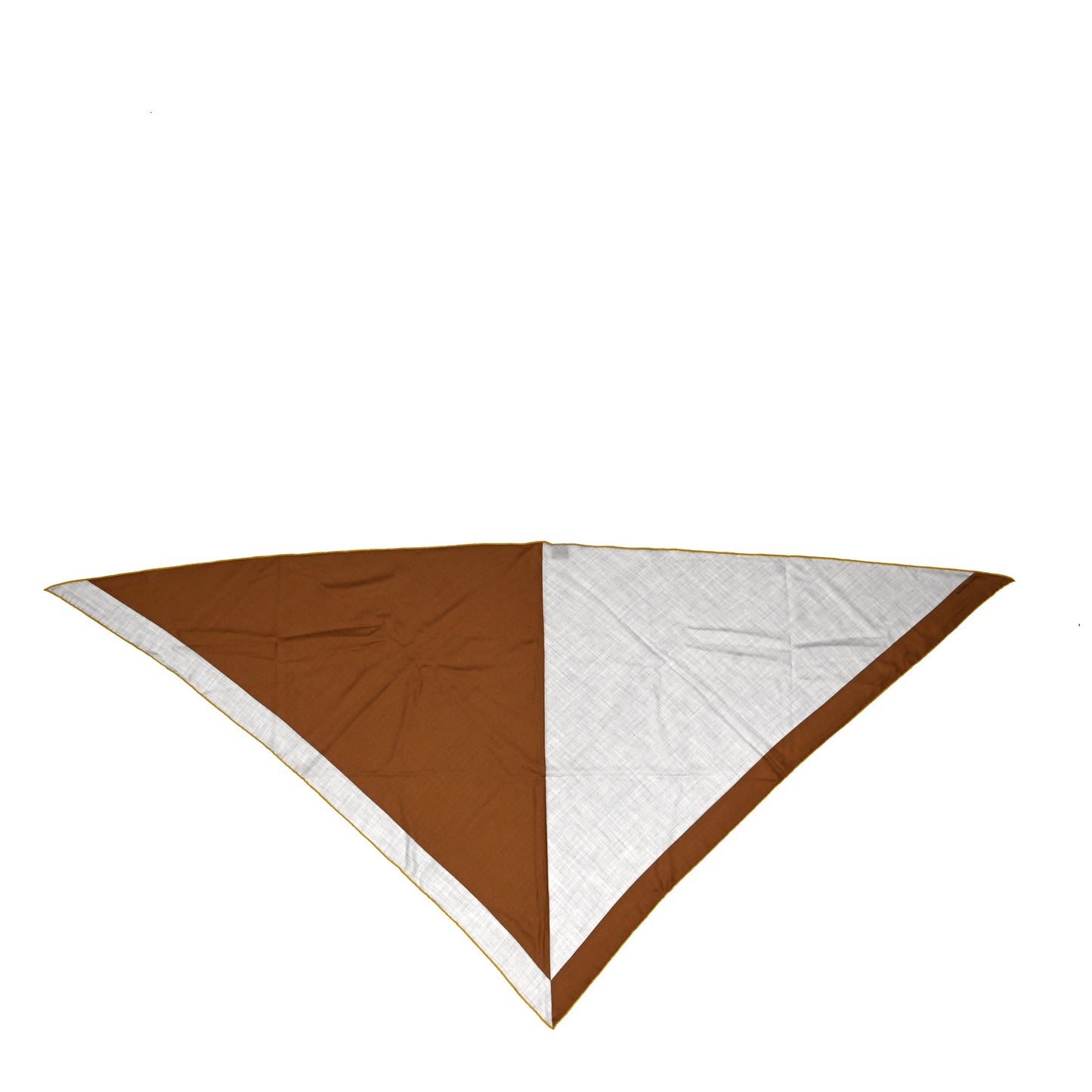 Cashmere Silk Encadre Giant Triangle Scarf Camel Gris Chine Jaune