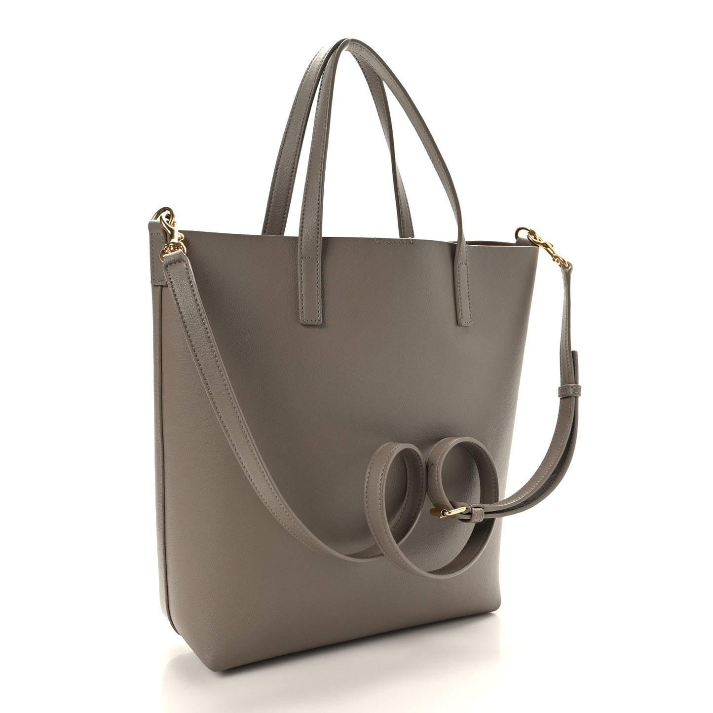 Calfskin Toy Shopping Tote Greyish Brown