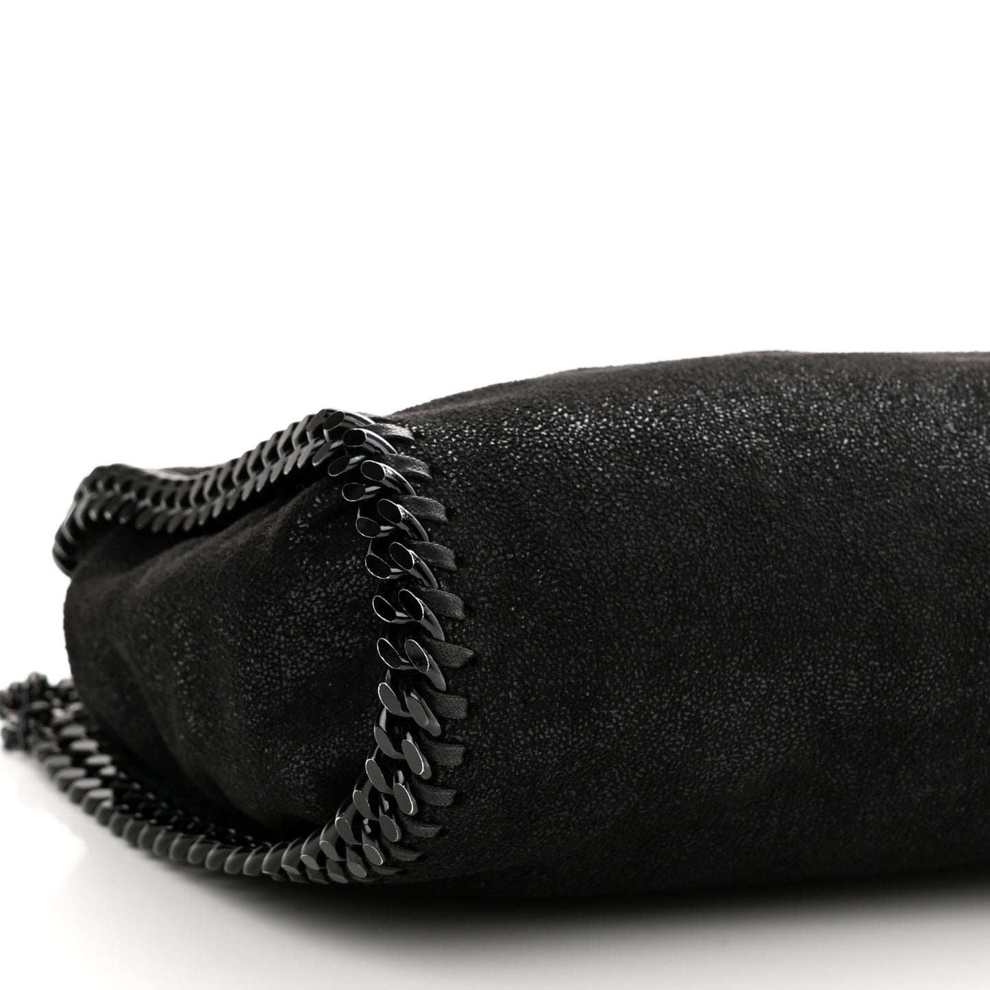 Shaggy Deer Mini Falabella Fold Over Tote Black