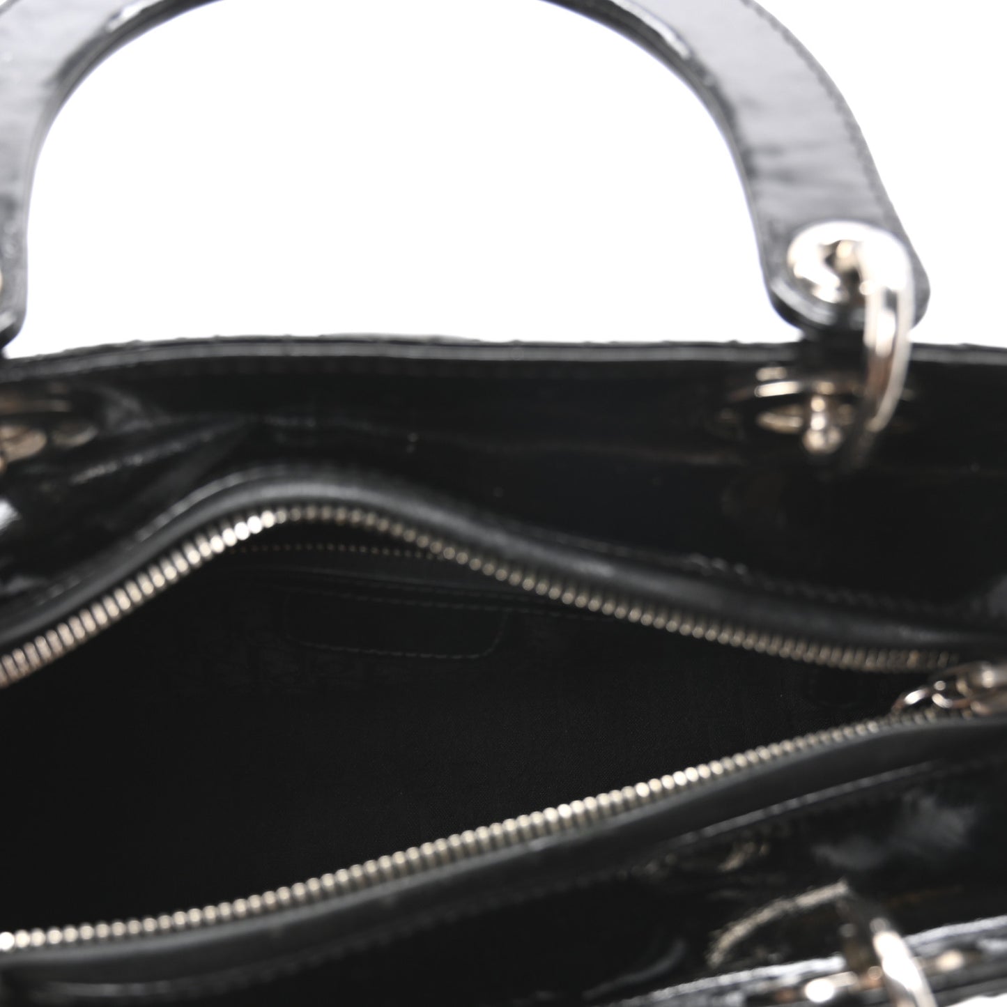 Patent Cannage Medium Lady Dior Black
