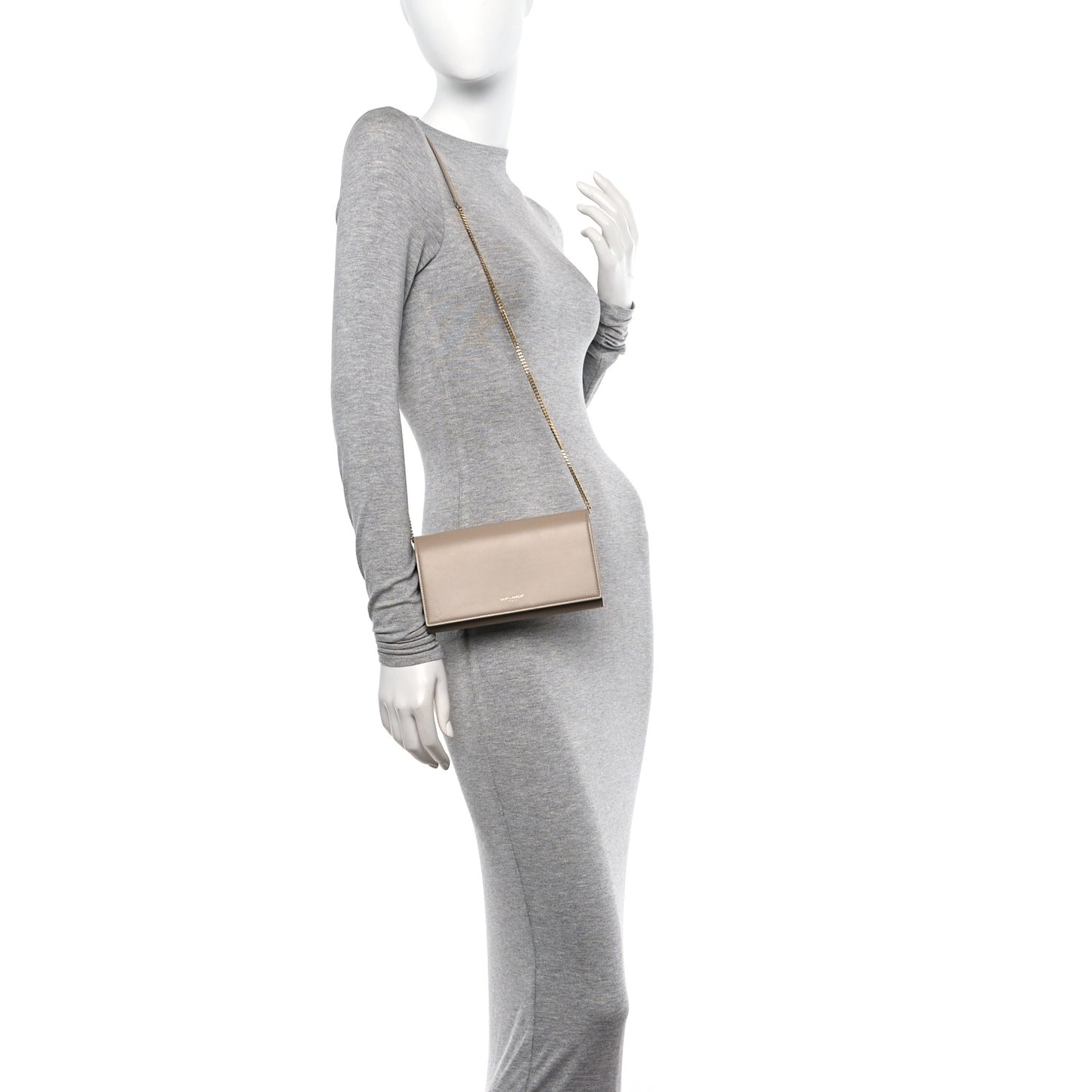 Smooth Calfskin Mini Paris Bag Dark Beige