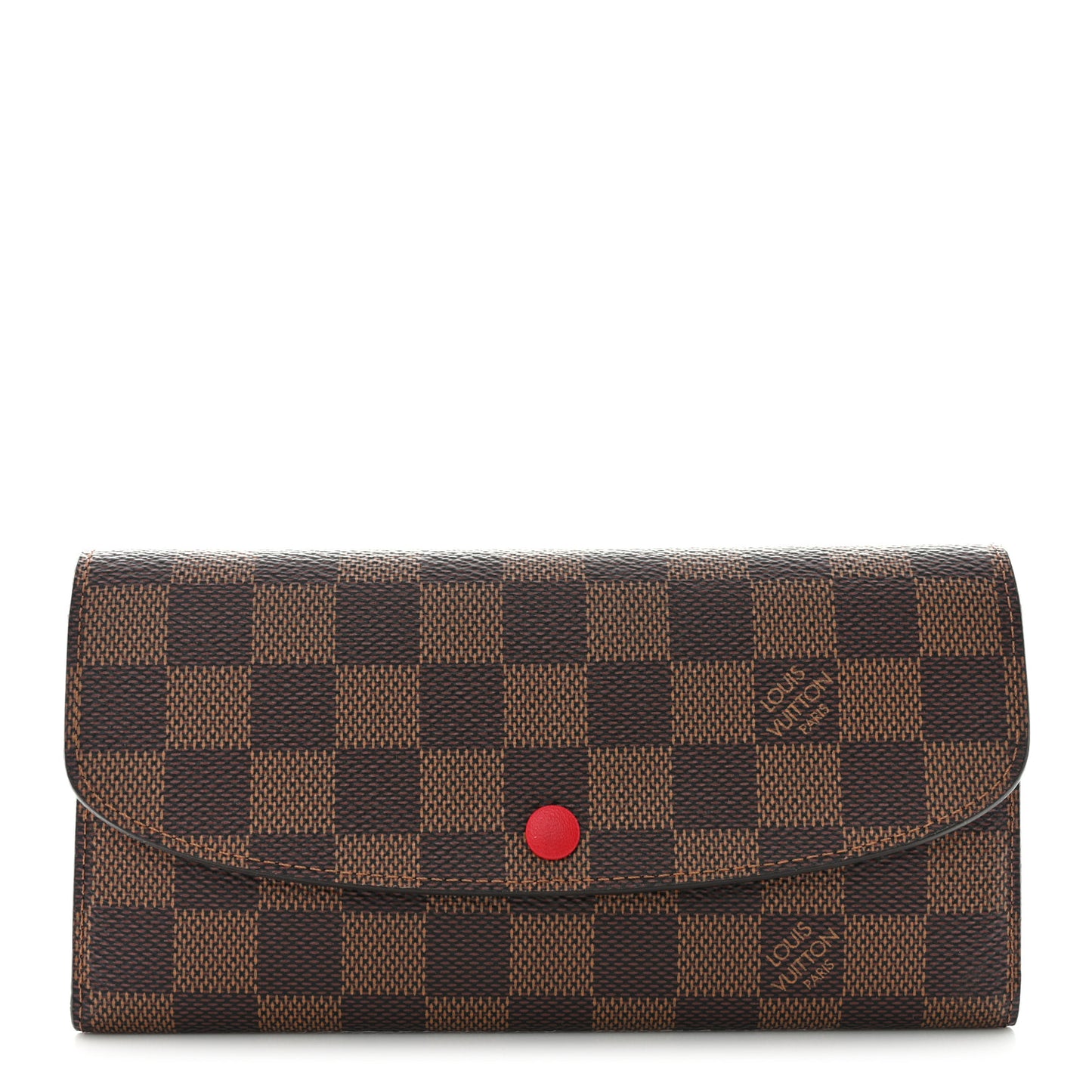Damier Ebene Emilie Wallet Red