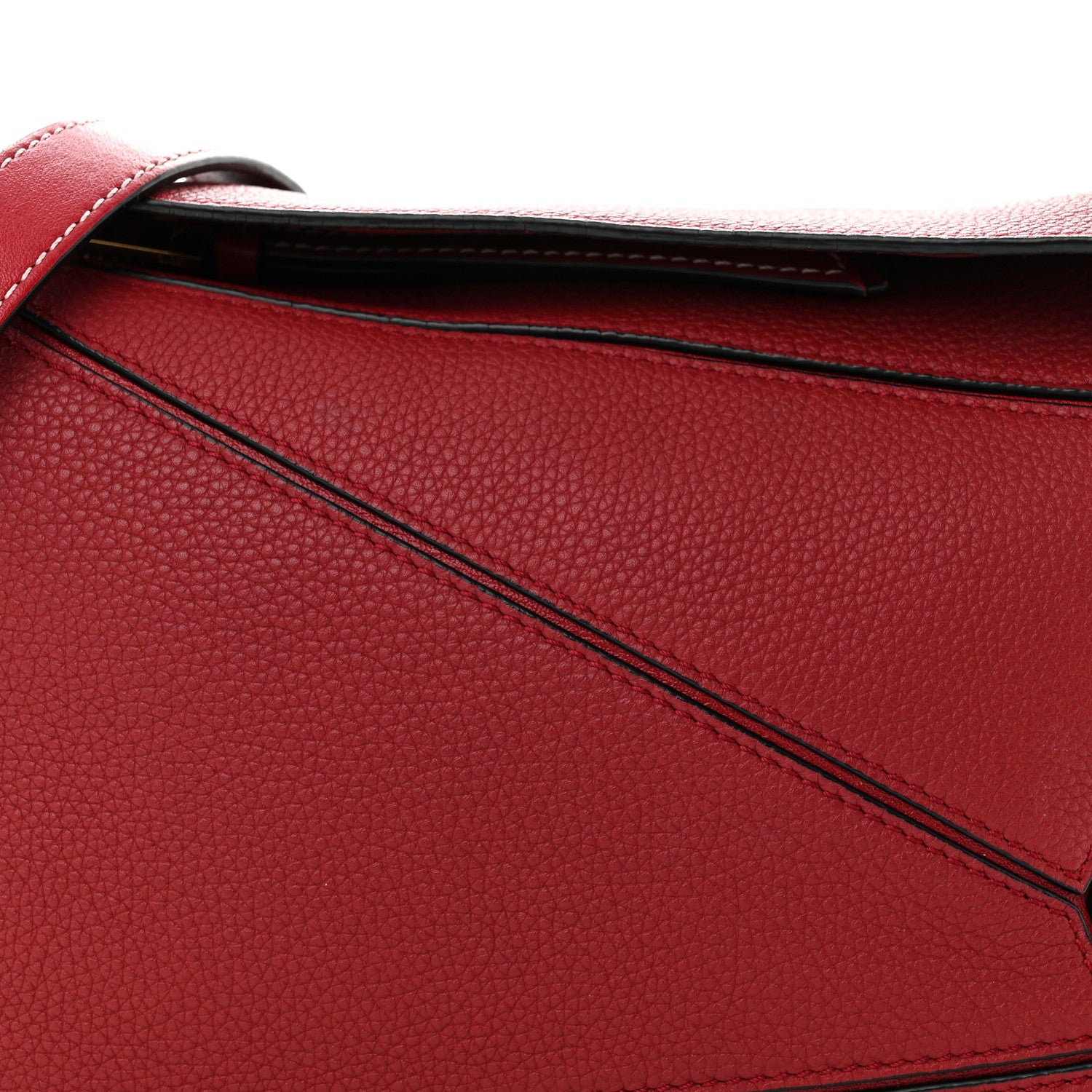 Loewe Grained Calfskin Small Puzzle Bag Rouge 8 of 18