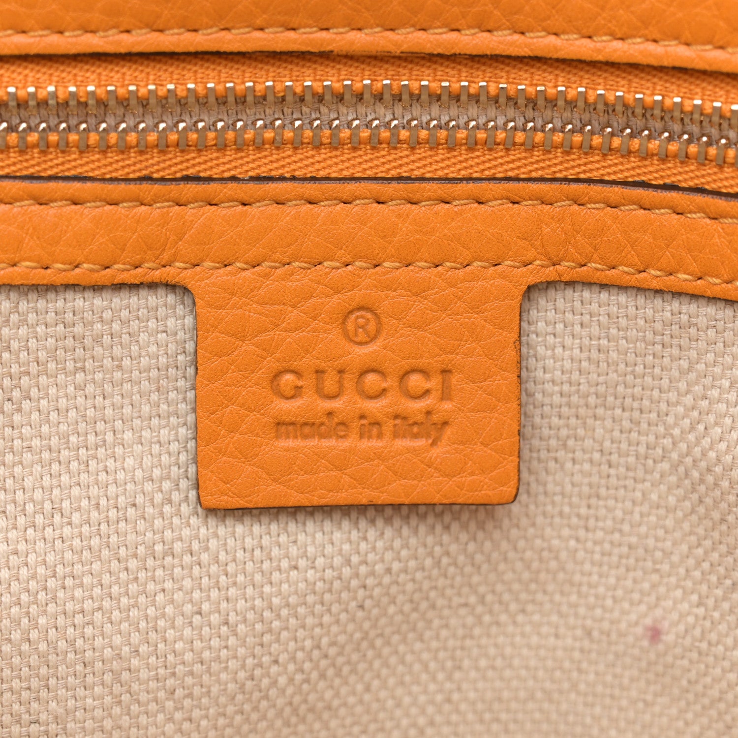 Gucci Pebbled Calfskin Medium Soho Chain Shoulder Bag Curcuma 6 of 13