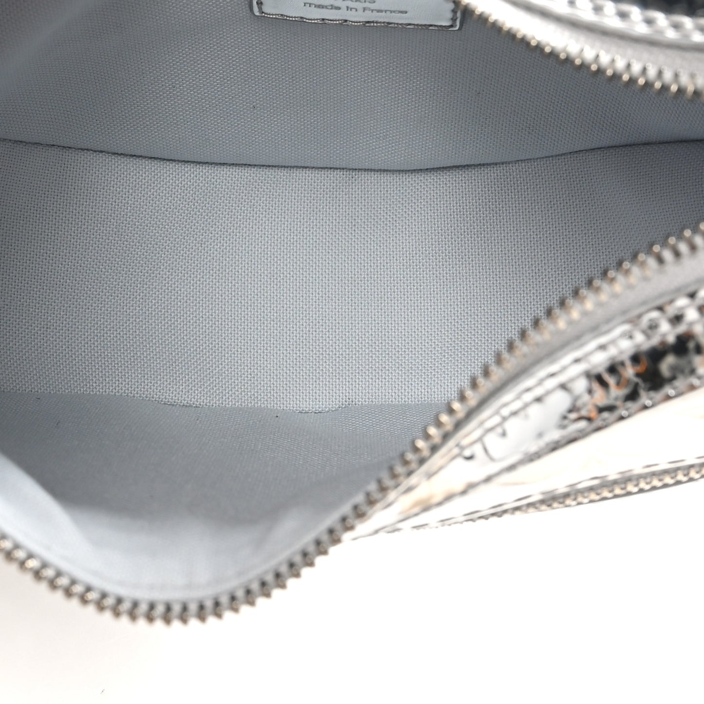 Graduated Pearl Crystal CC Long Necklace Silver