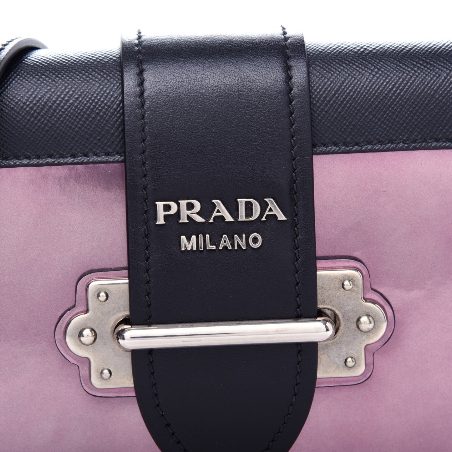 Metallic Vitello Saffiano Cahier Bag Ferro Black