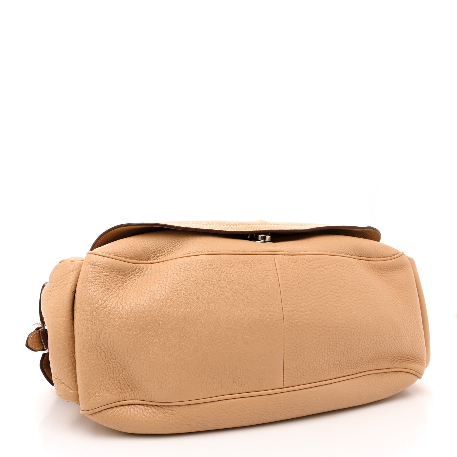 Prada Vitello Daino Side Pocket Flap Hobo Sabbia 4 of 16