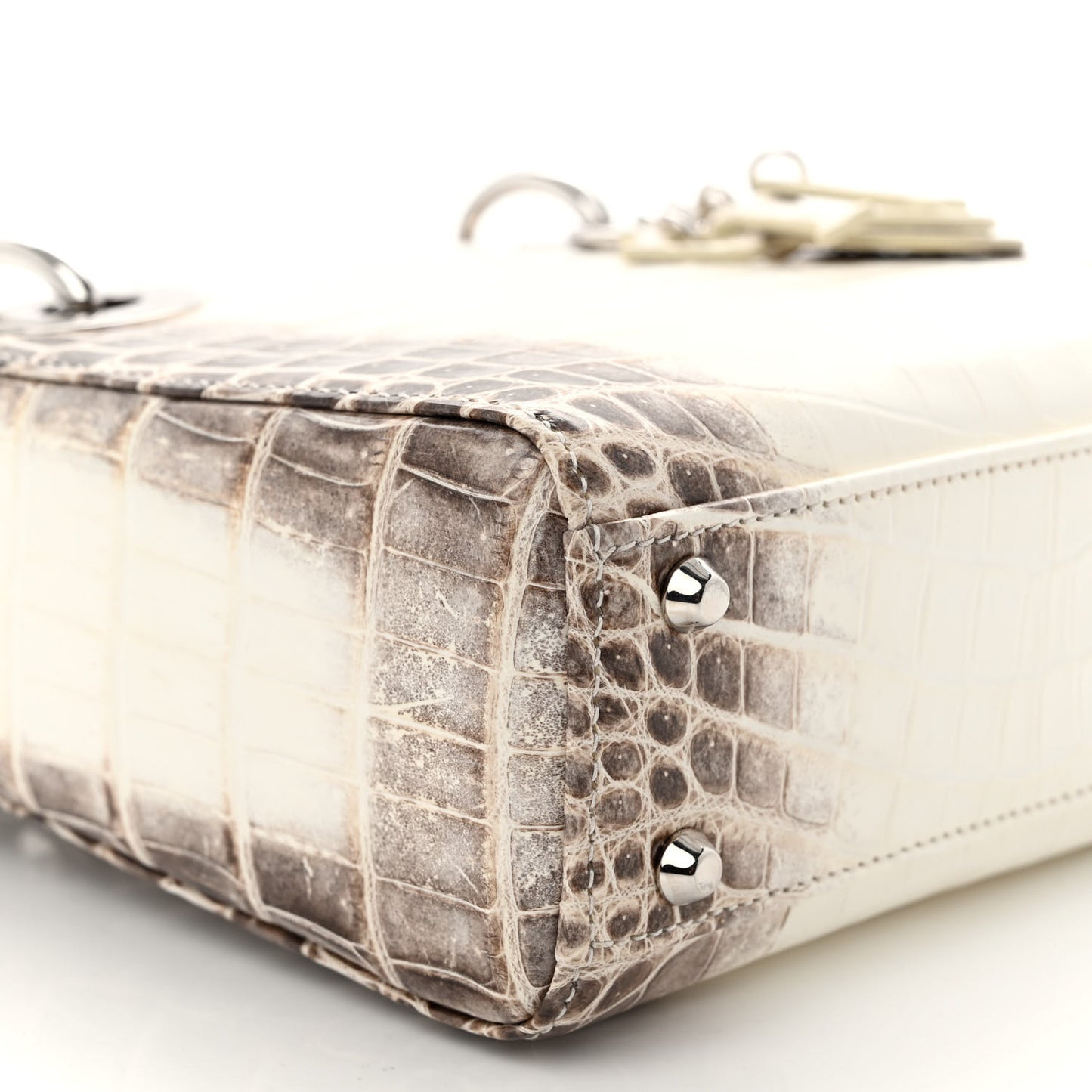 Niloticus Crocodile Himalaya Mini Lady Dior White