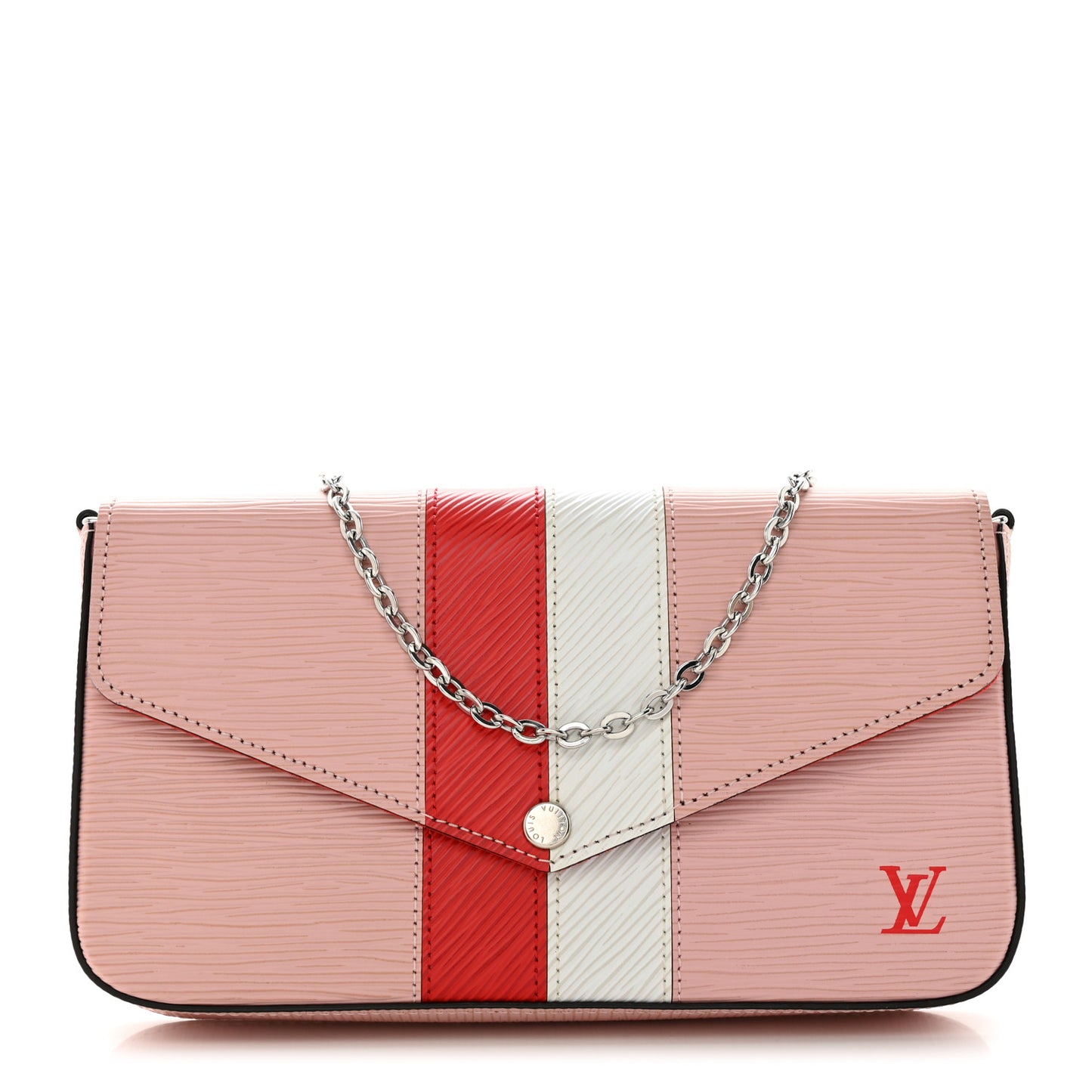 Epi Pochette Felicie Rose Ballerine Stripe