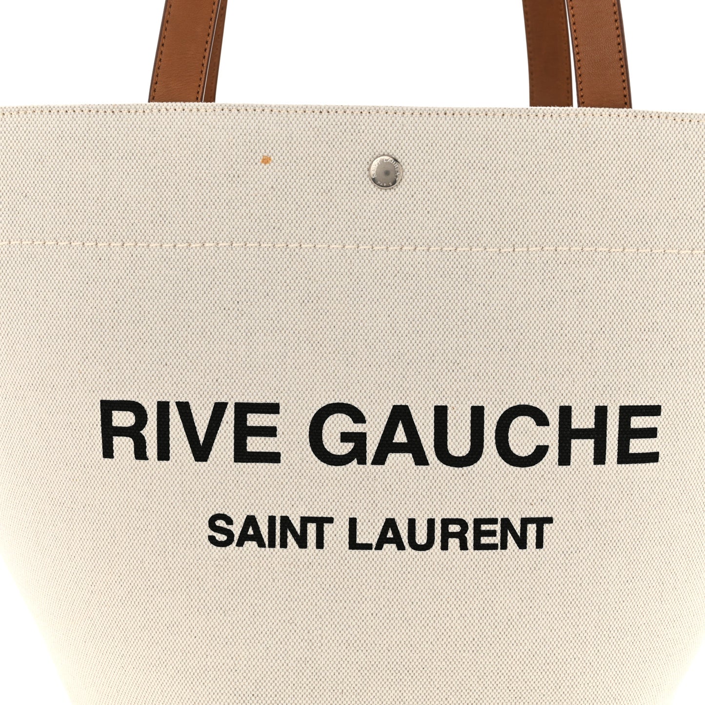 Linen Calfskin Rive Gauche Tote Greggio Brick