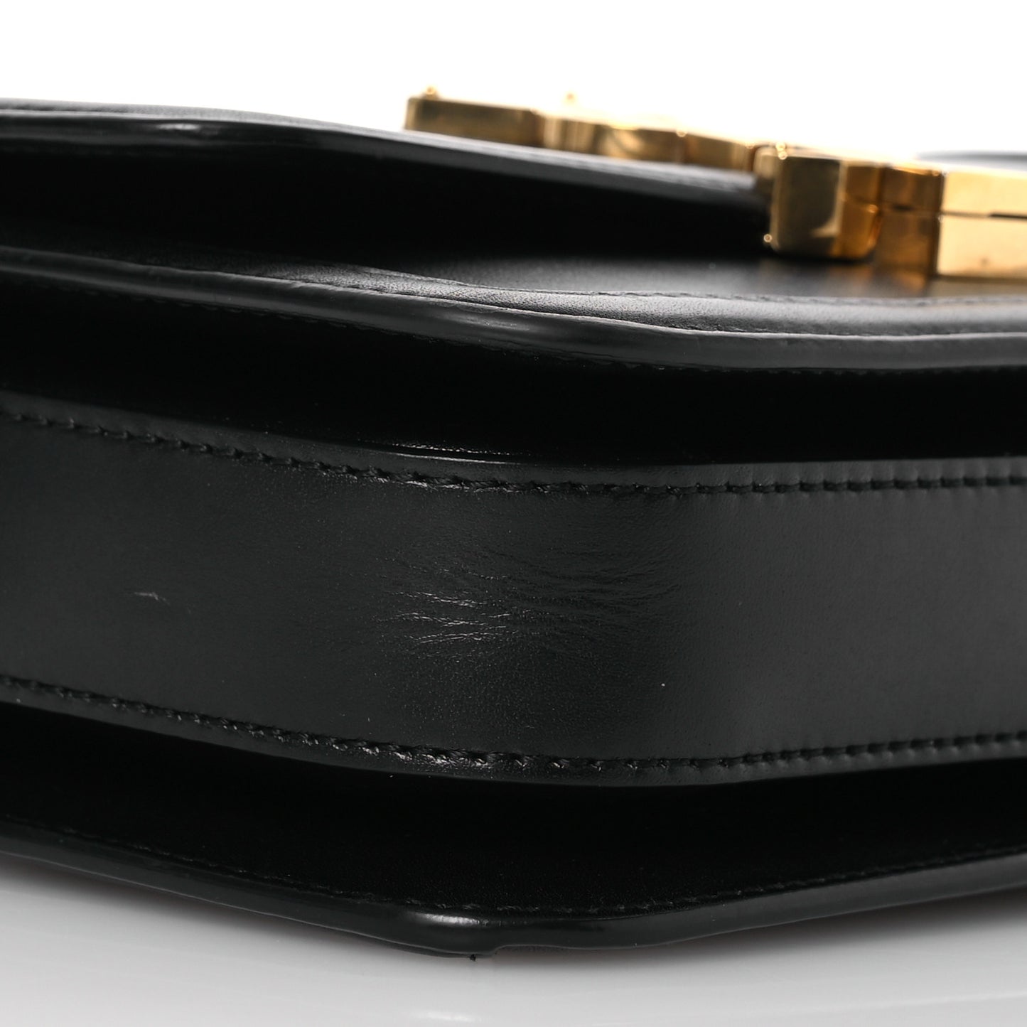 Smooth Calfskin Small Solferino Satchel Black