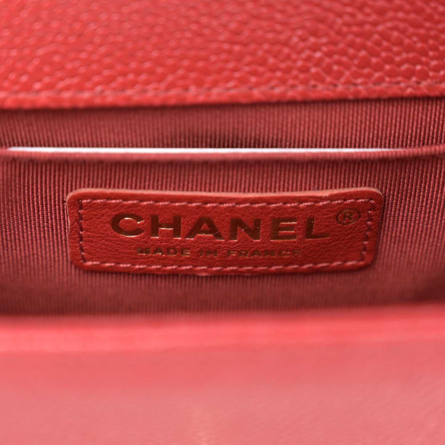Caviar Quilted Small Boy Flap Red