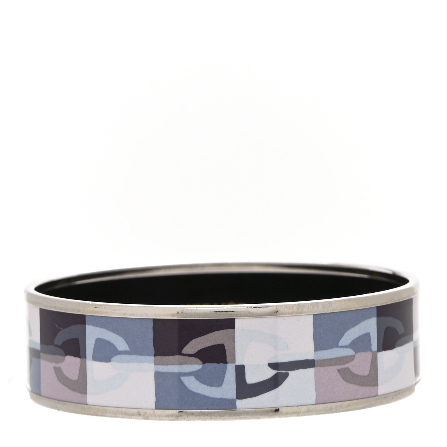 Hermes Enamel Printed Optique Chaine D'Ancre Wide Bracelet 65 1 of 6