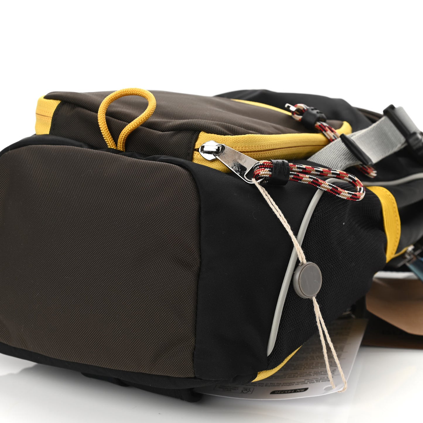 Nylon Medium Leo Sling Bag Black Yellow Grey