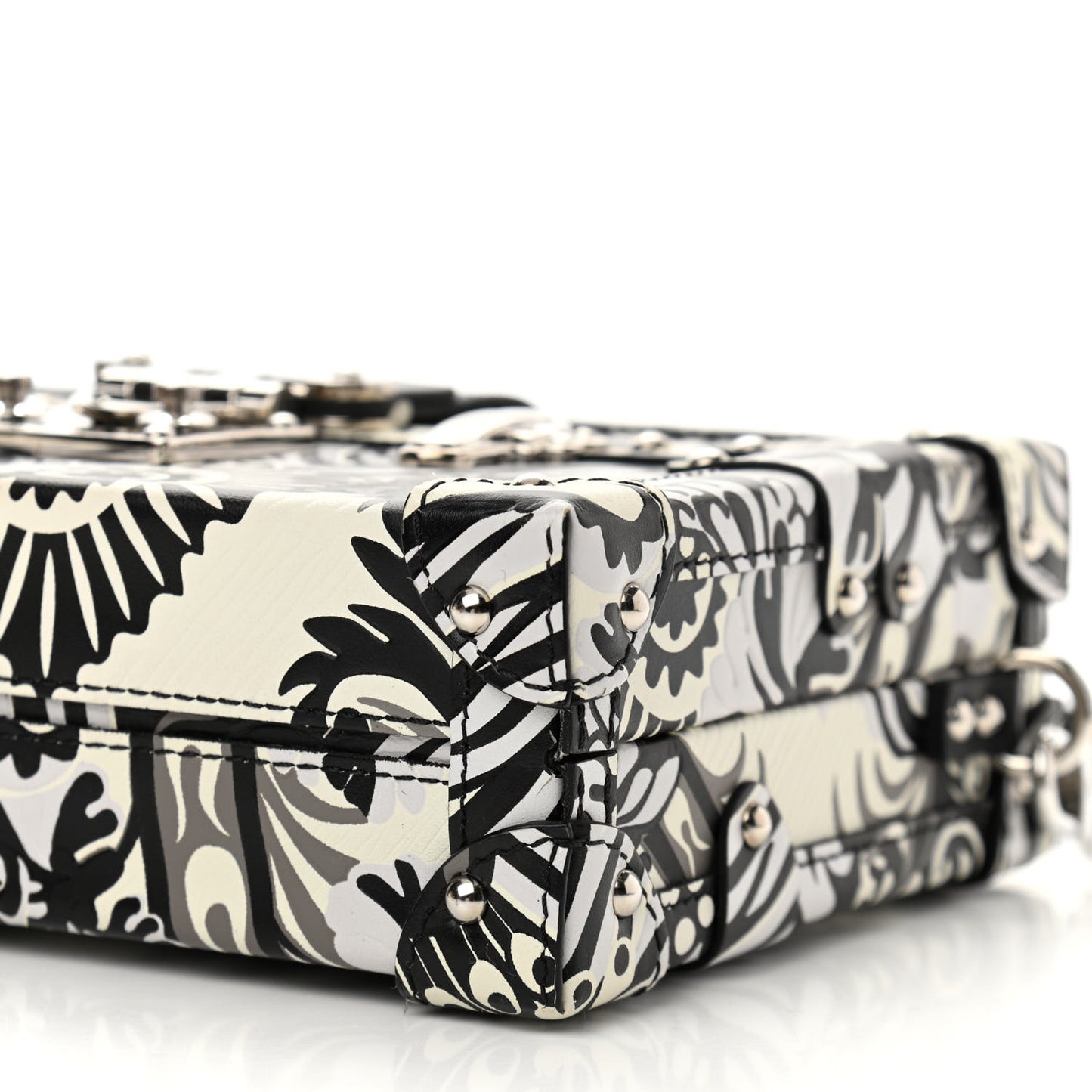 Epi Floral Petite Malle White Black