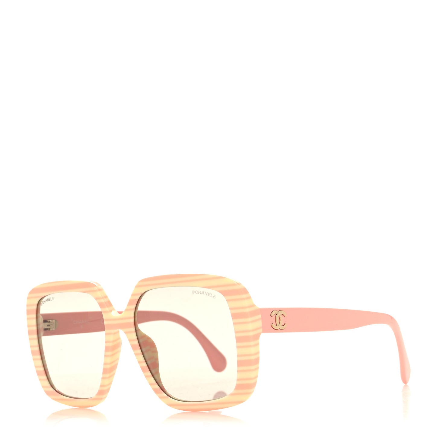 Acetate Square Sunglasses 71599-A Peach Yellow Light Gray