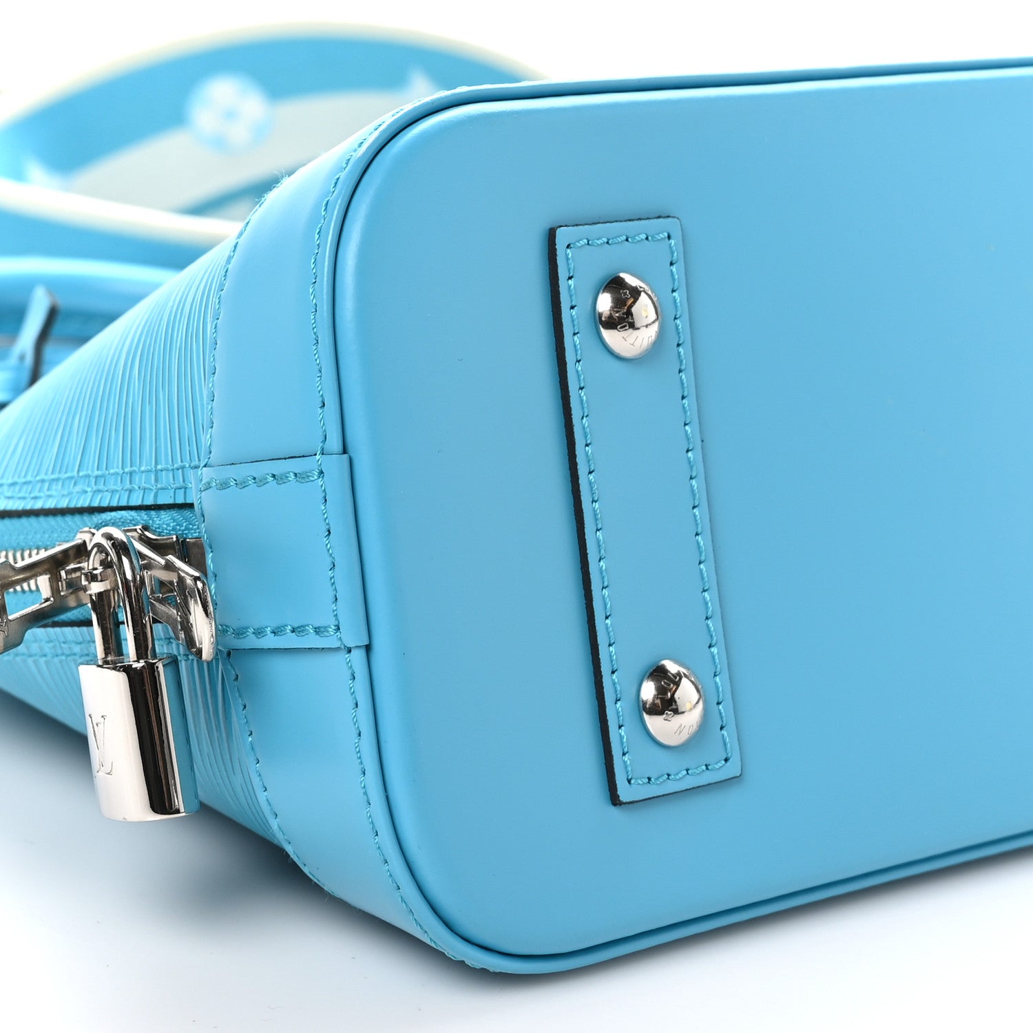 Louis Vuitton Epi Jacquard Alma BB Turquoise 9 of 10