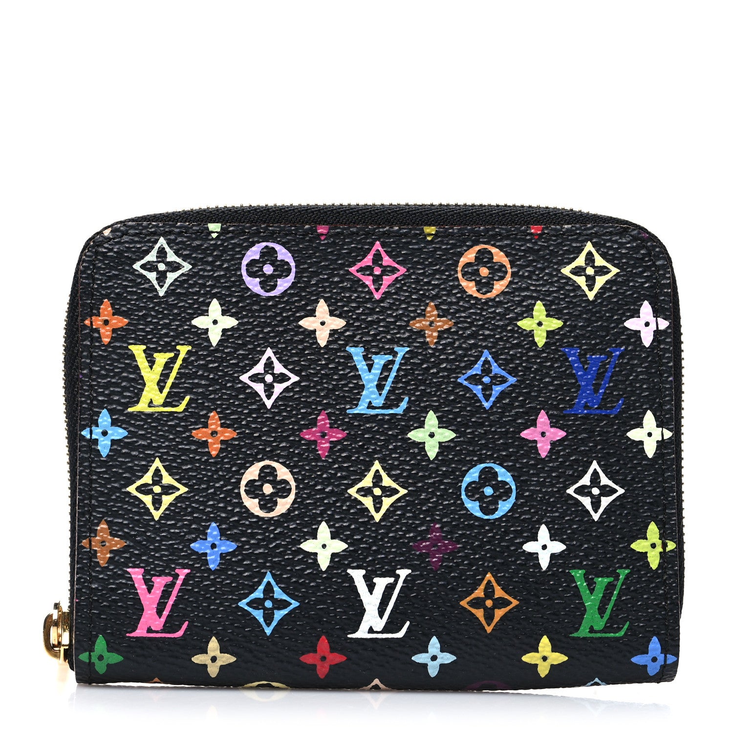 Louis Vuitton Monogram Multicolor Zippy Coin Purse Black