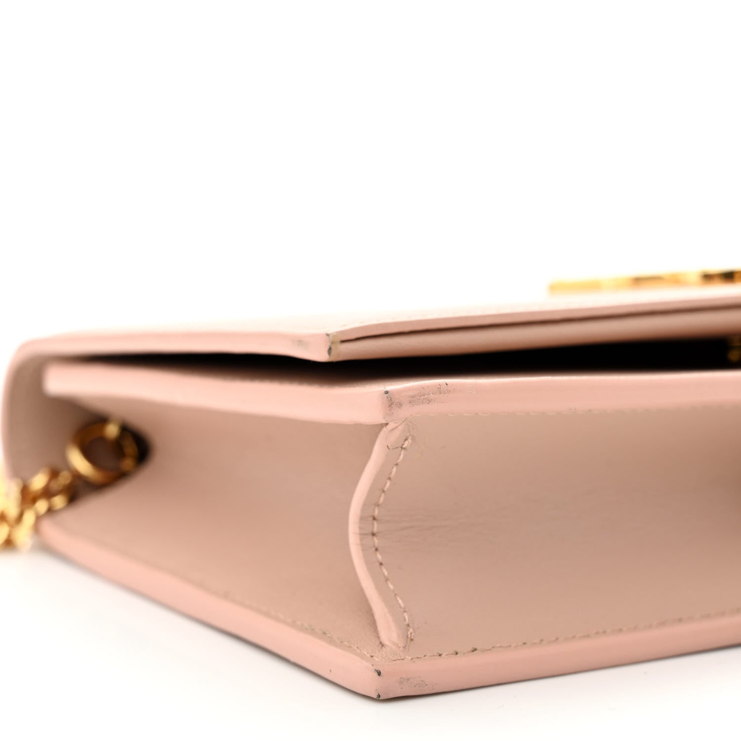 Saint Laurent Grain De Poudre Classic Monogram Kate Tassel Chain Wallet Pale Blush 9 of 12