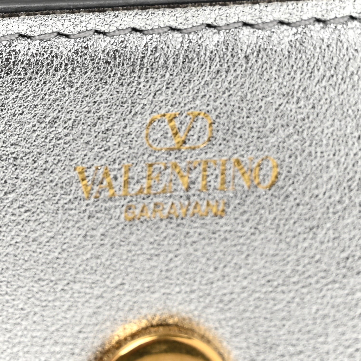 Valentino Garavani Laminated Calfskin Crystal Vlogo Micro Loco Shoulder Bag Silver Crystal 7 of 10