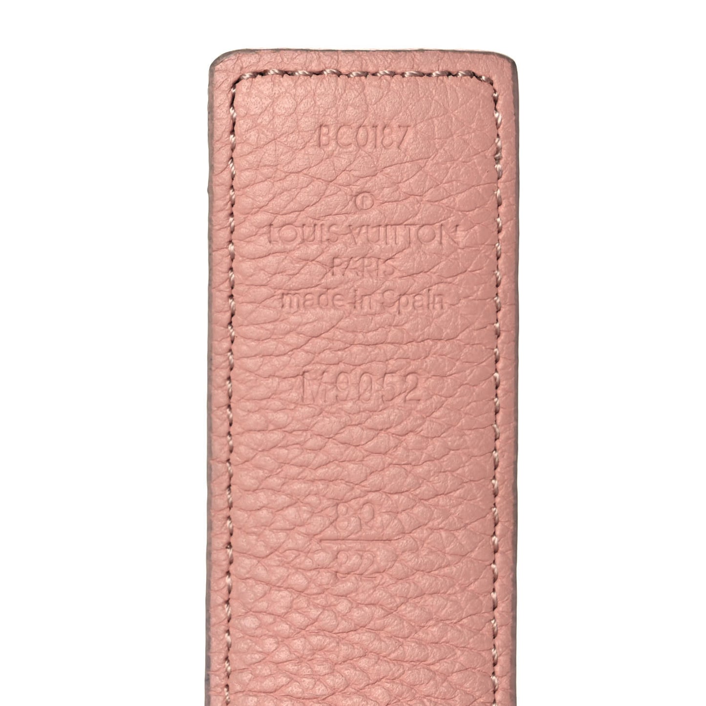Calfskin Monogram 30mm LV Initiales Reversible Belt 80 32 Rose Poudre
