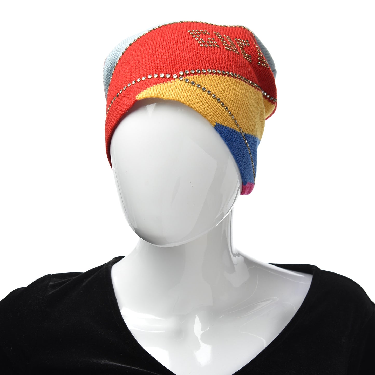 Wool Knit Multihimalat Beanie Hat M Multicolor