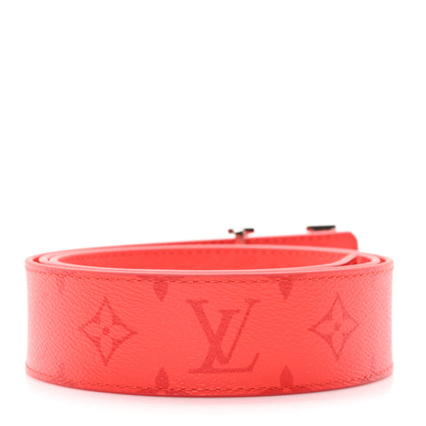 Monogram Taigarama 40mm Reversible LV Initiales Belt 95 38 Fire Red