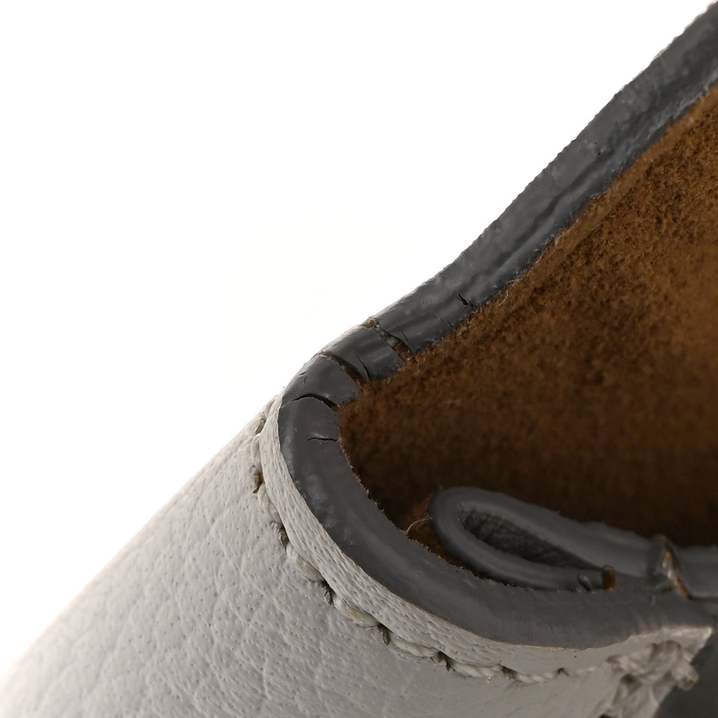 Grained Calfskin Medium Milla Tote White