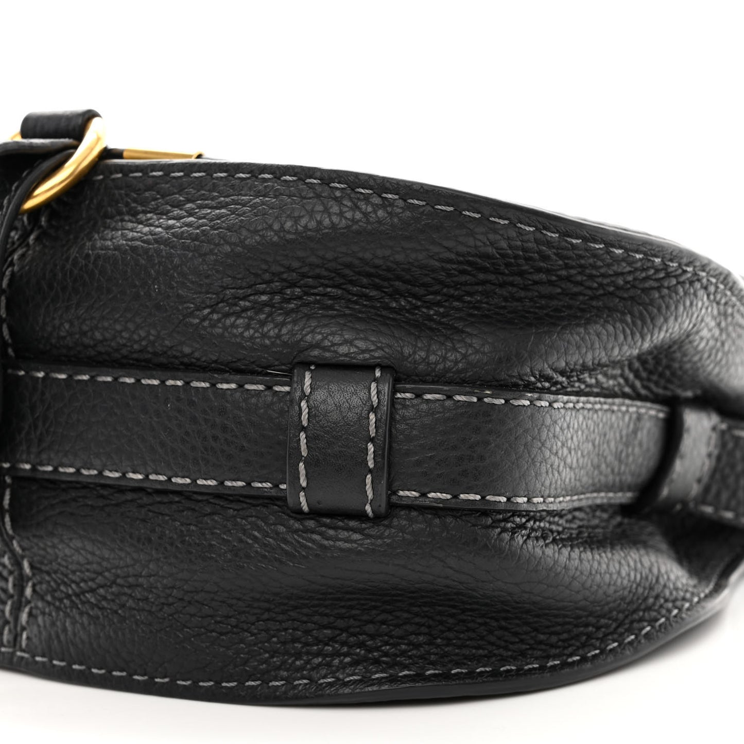 Calfskin Mini Marcie Round Crossbody Bag Black