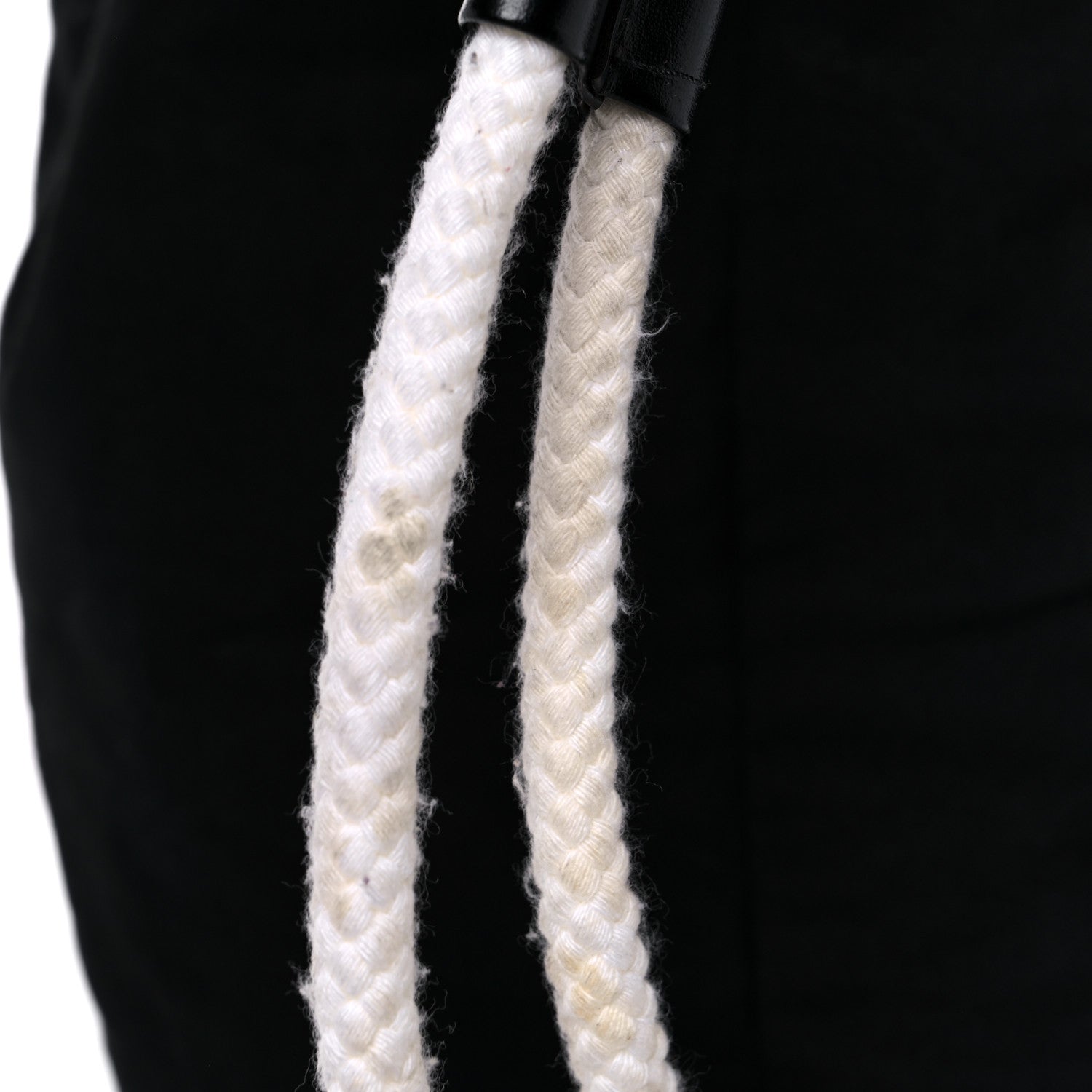 Chanel Canvas Drawstring Backpack Black White 17 of 17