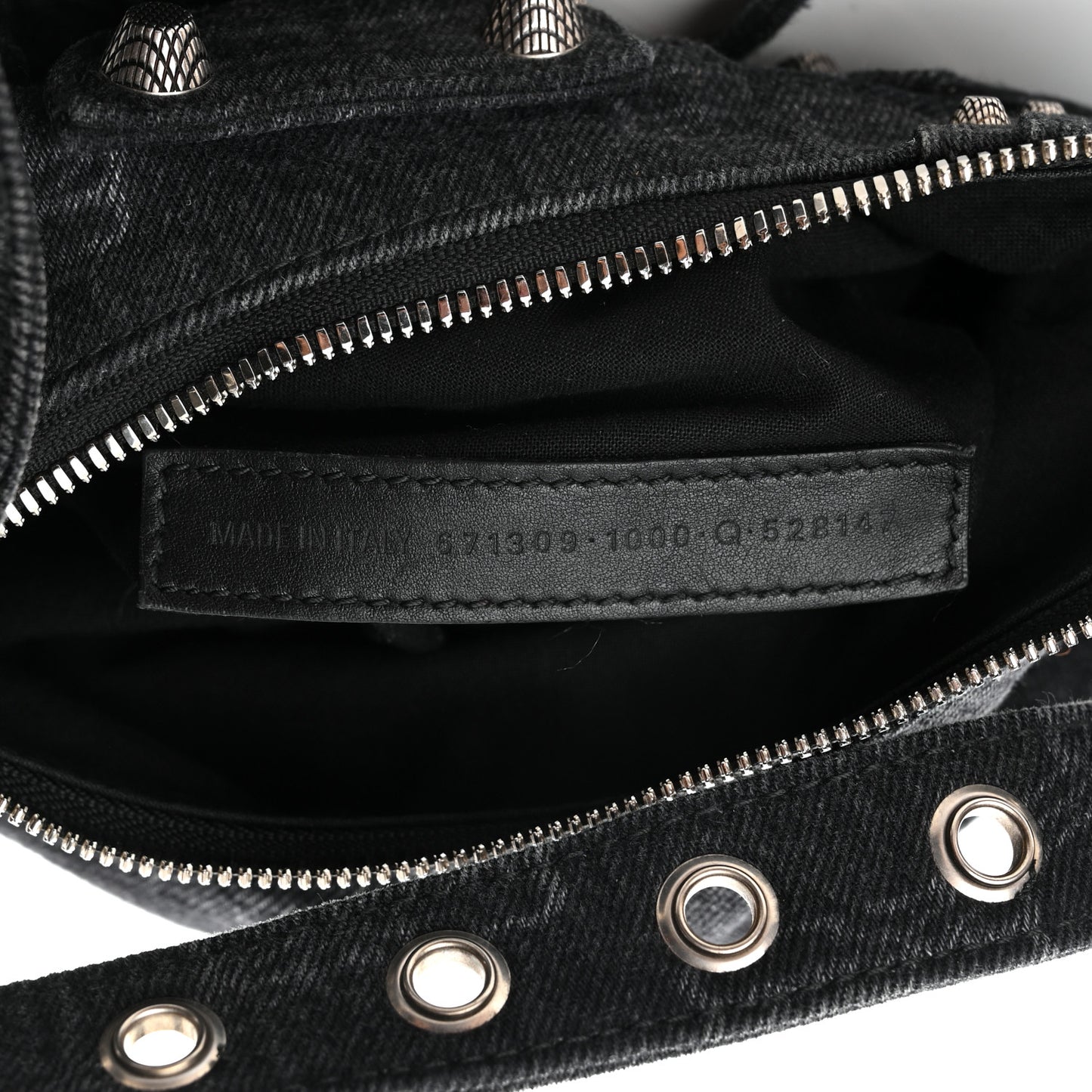 Denim BB Monogram Le Cagole Shoulder Bag XS Black
