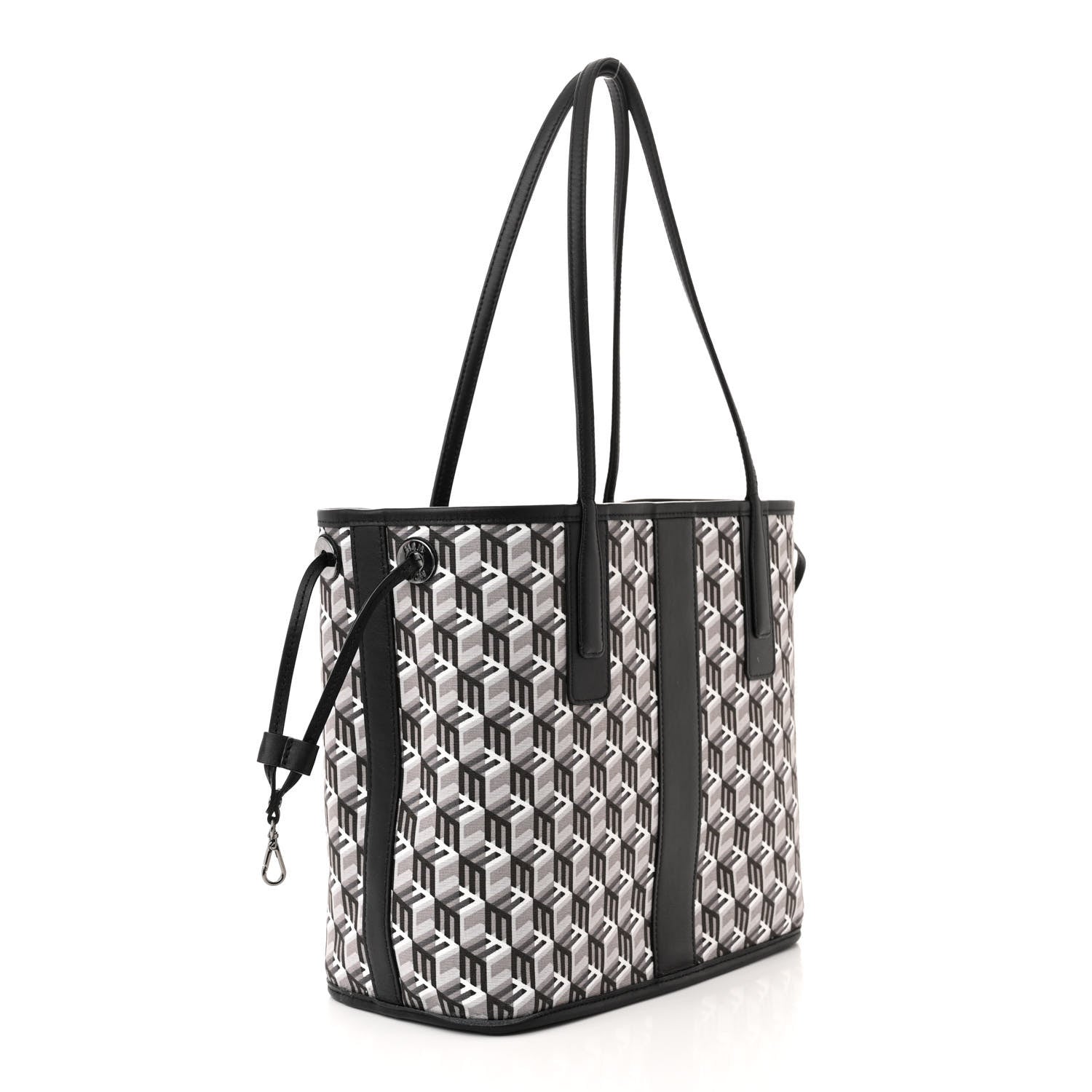 MCM Visetos Small Liz Reversible Shopper Tote Black 6 of 19