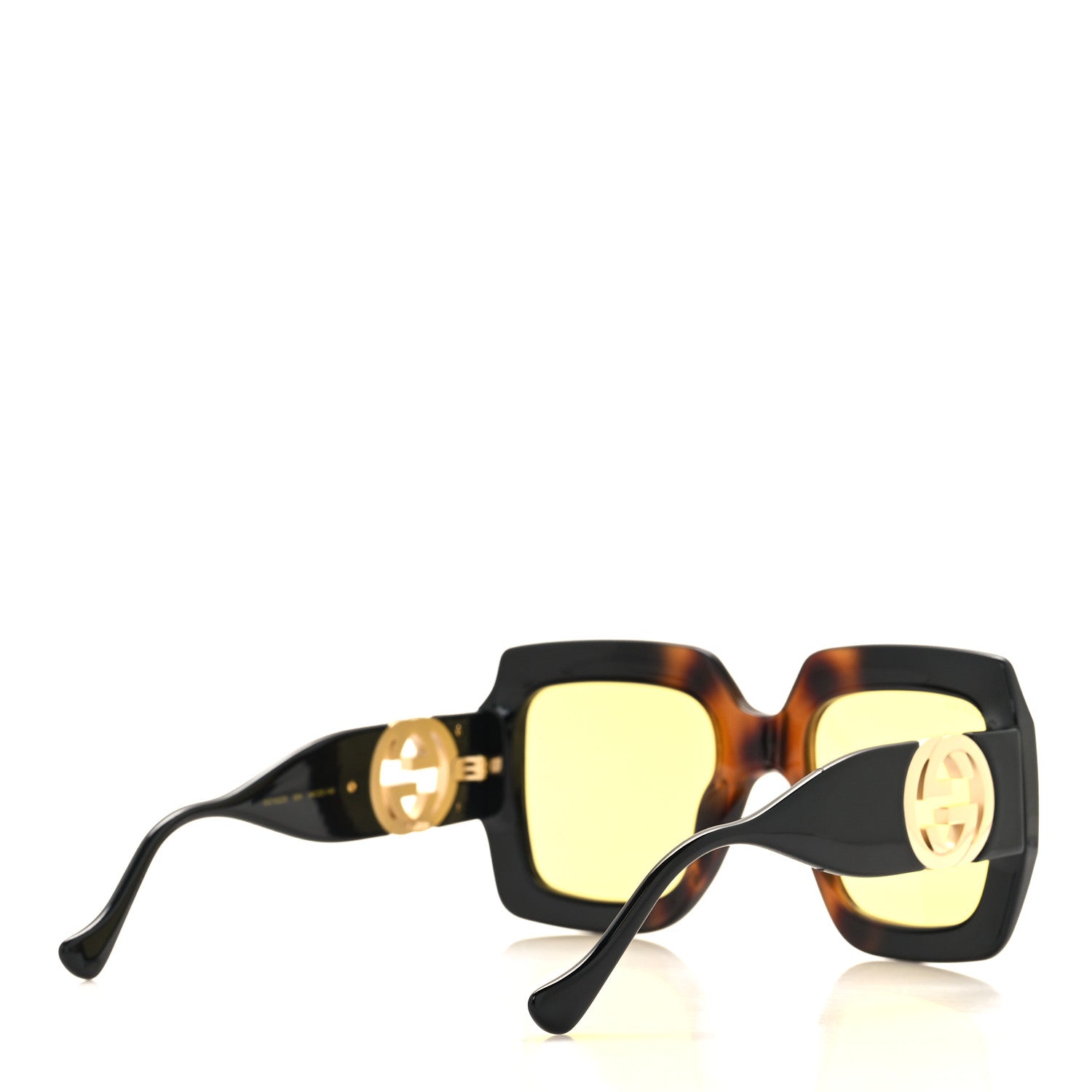 Gucci Acetate Rectangular Frame Chain Sunglasses GG1022S Black 4 of 8