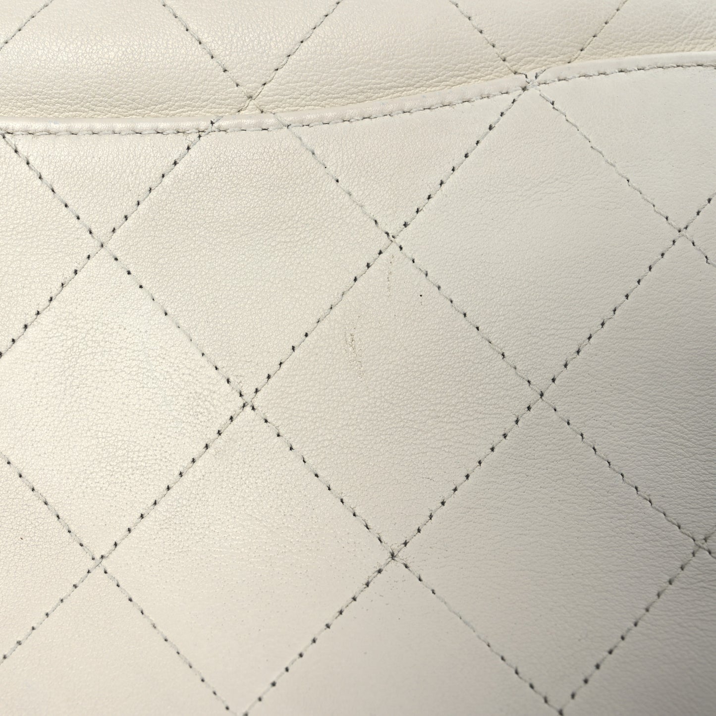 Calfskin Stitched Small Urban Shopping Tote White