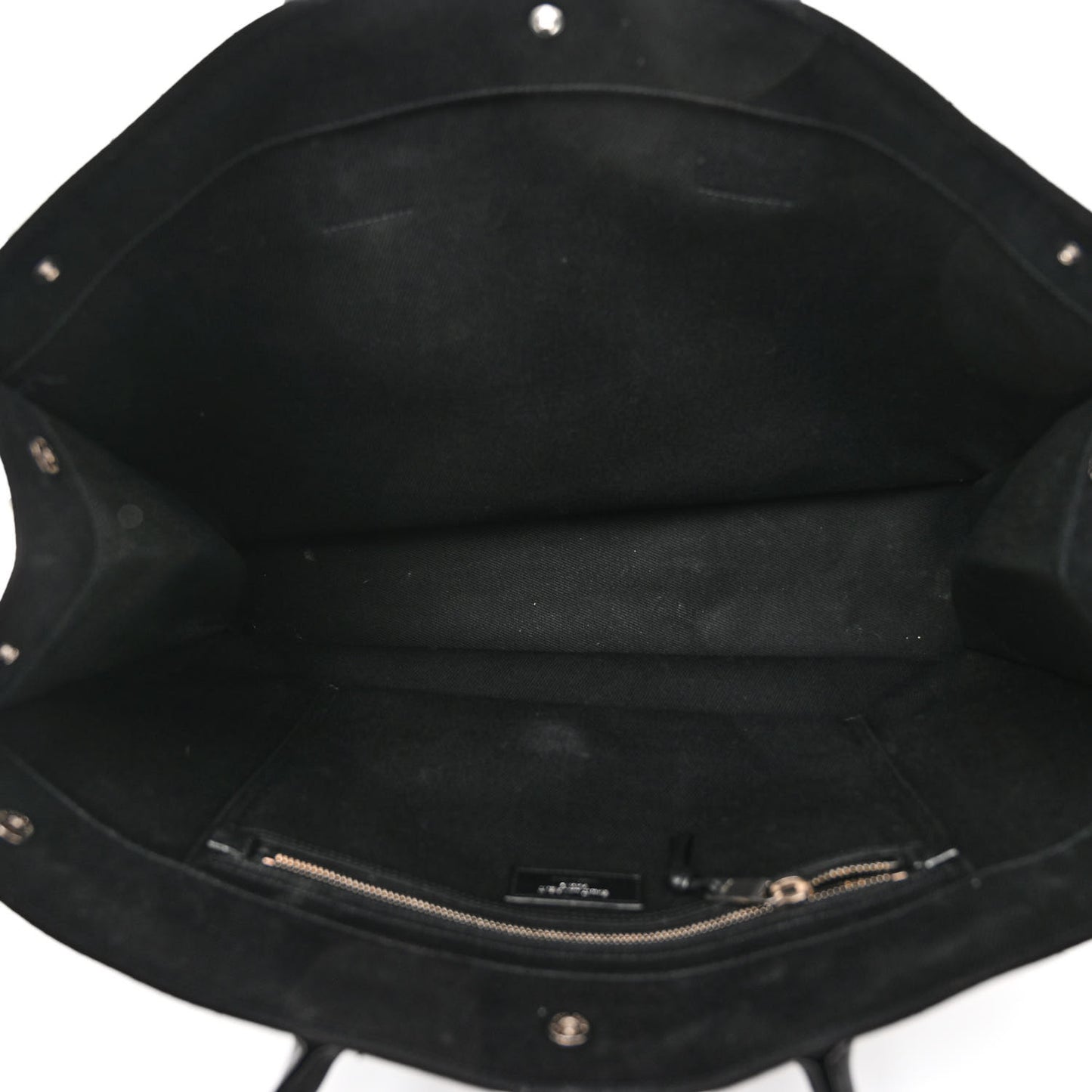 Linen Calfskin Rive Gauche Tote Black
