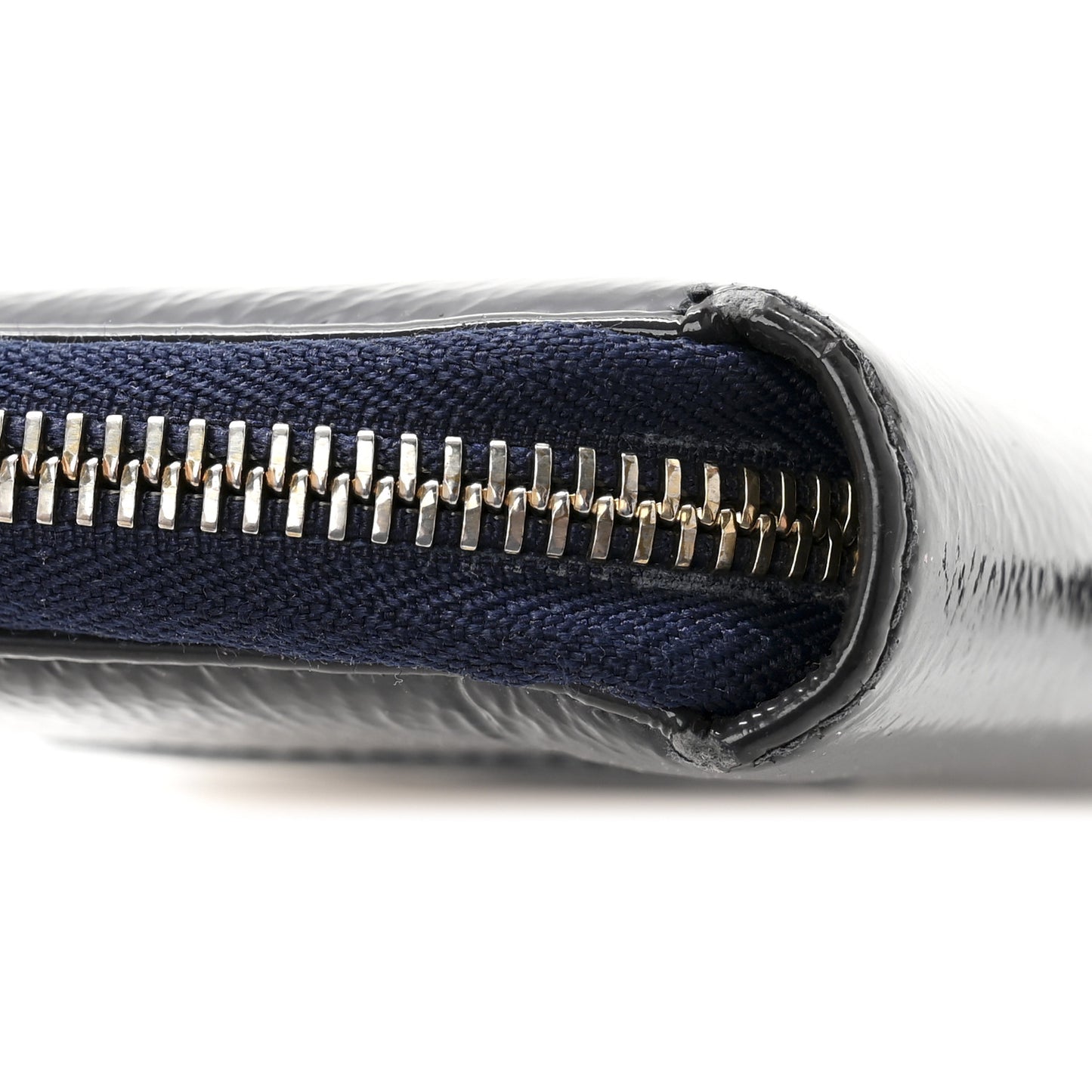 Patent Medium Soho Zip Around Wallet Navy