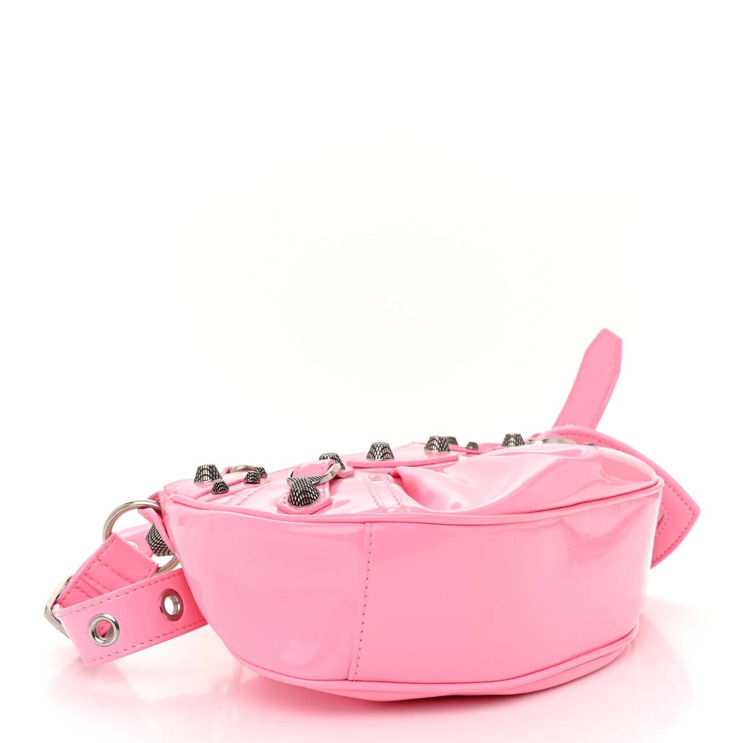Patent Faux Leather Le Cagole Shoulder Bag XS Sweet Pink