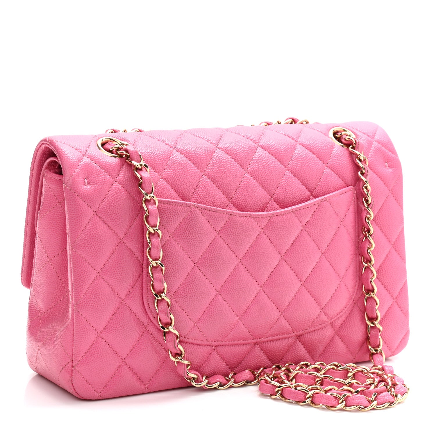 Chanel Caviar Quilted Medium Double Flap Pink 3 of 12