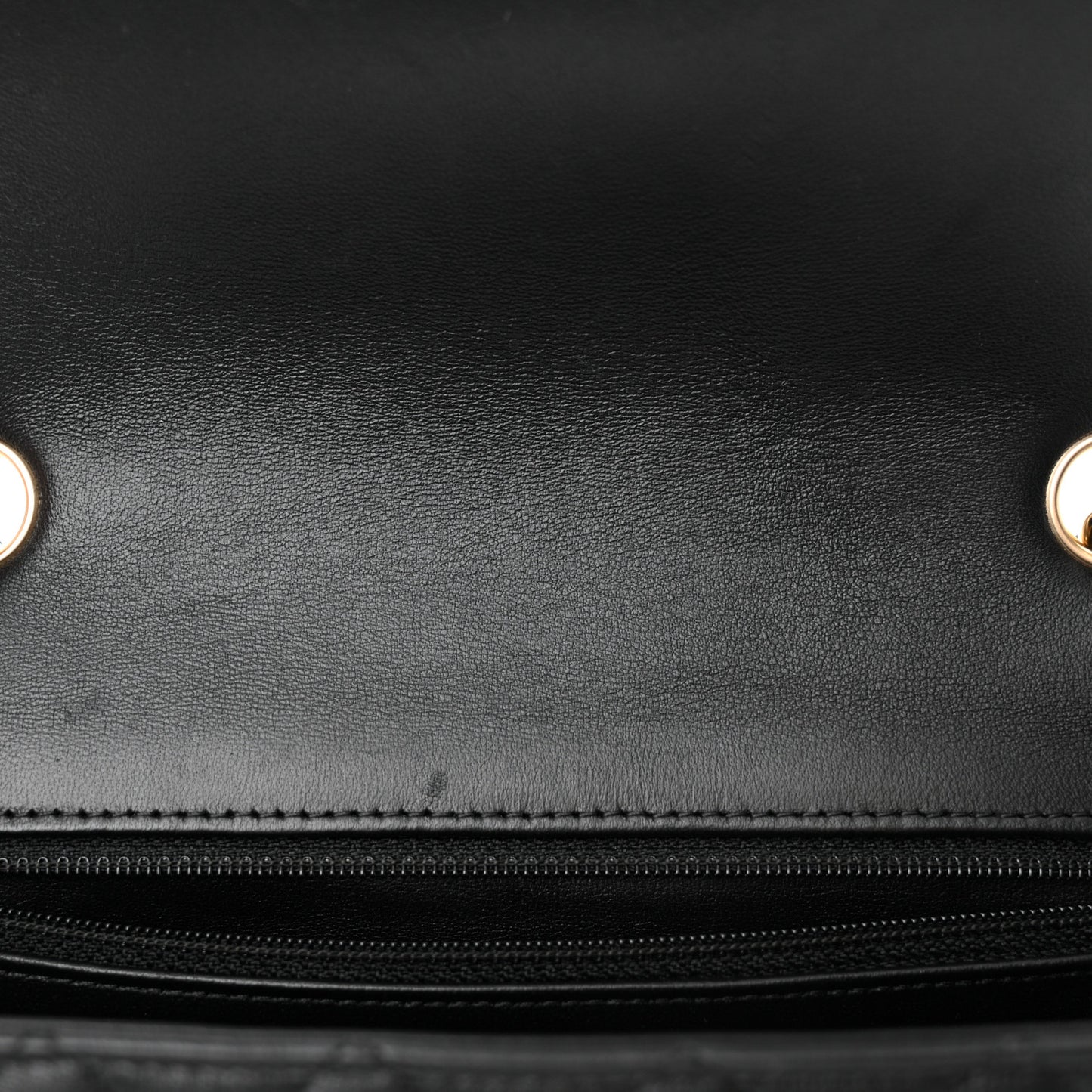 Lambskin Quilted Mini Rectangular Flap Black