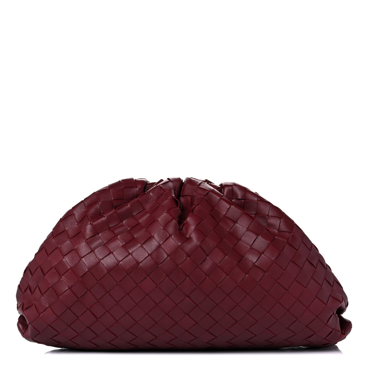Bottega Veneta Nappa Maxi Intrecciato The Pouch Oversized Clutch Bordeaux 1 of 14